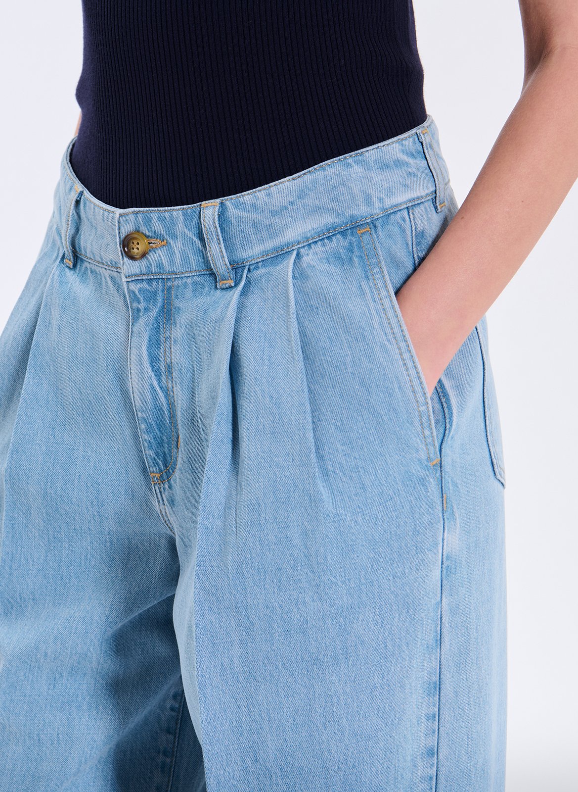 Weite High Waist Jeans ZAPA Blau