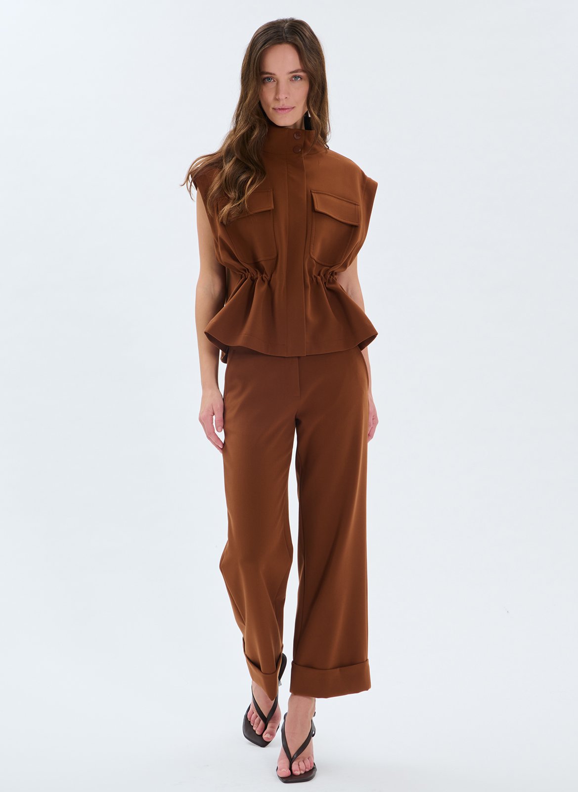 Veste col montant  ZAPA Marron