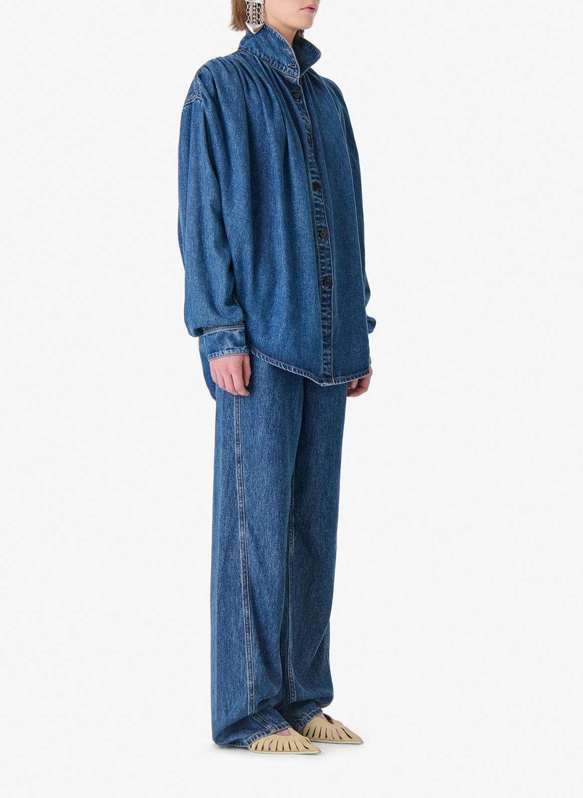 Blouse met opstaande kraag  IRO Blauw