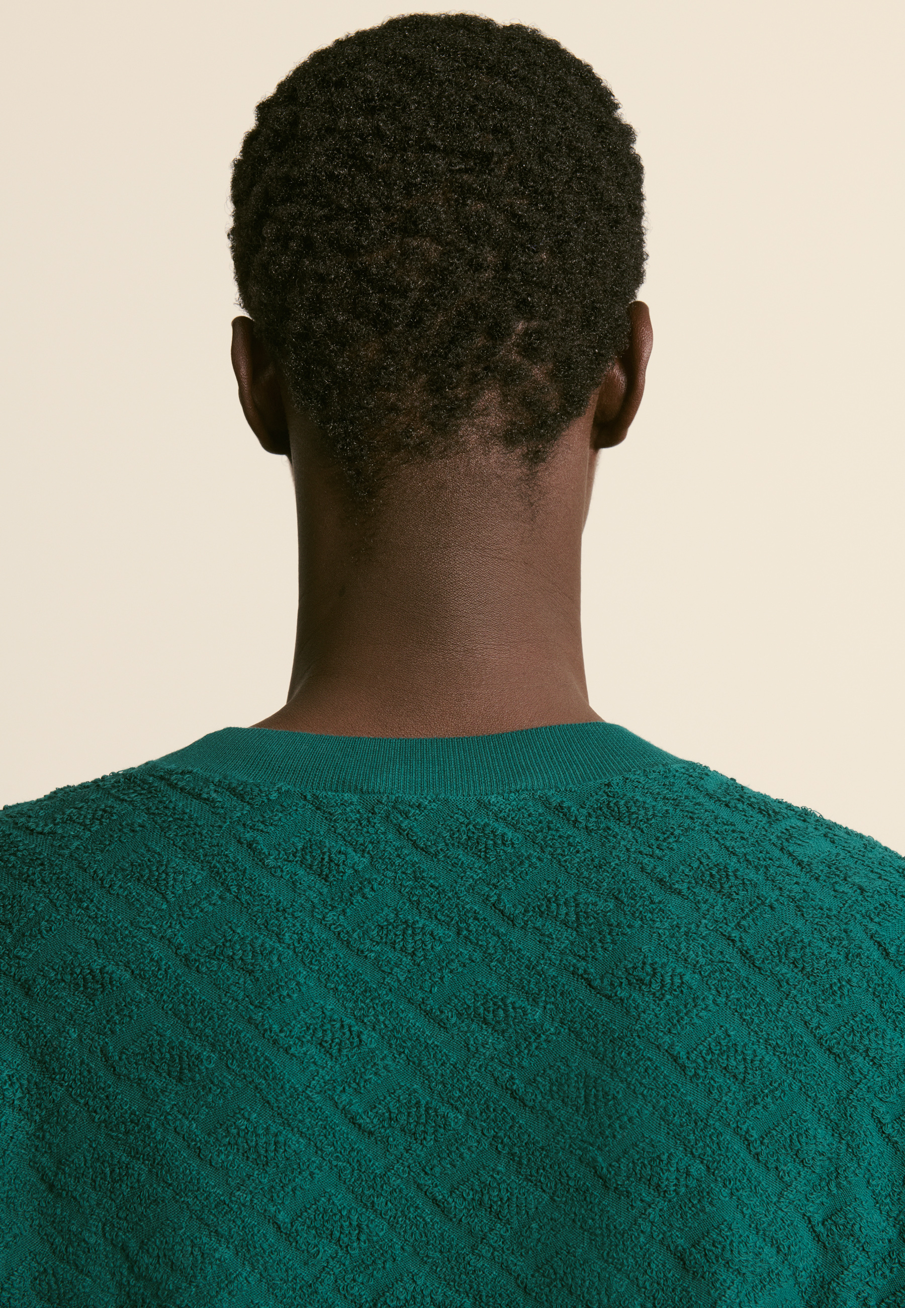 T-shirt en coton texturé MAISON MONTAGUT Vert