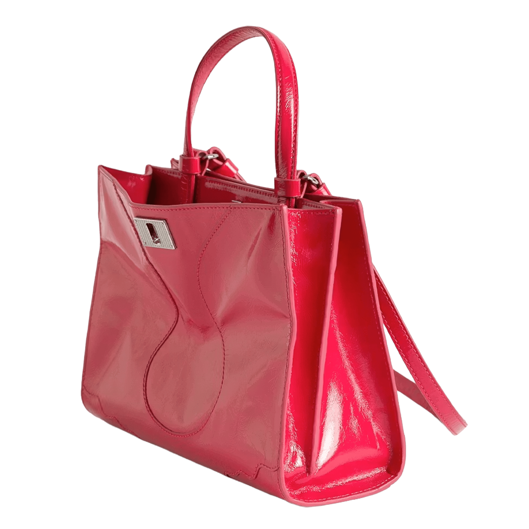 Handtas van lakleer ZADIG&VOLTAIRE Roze