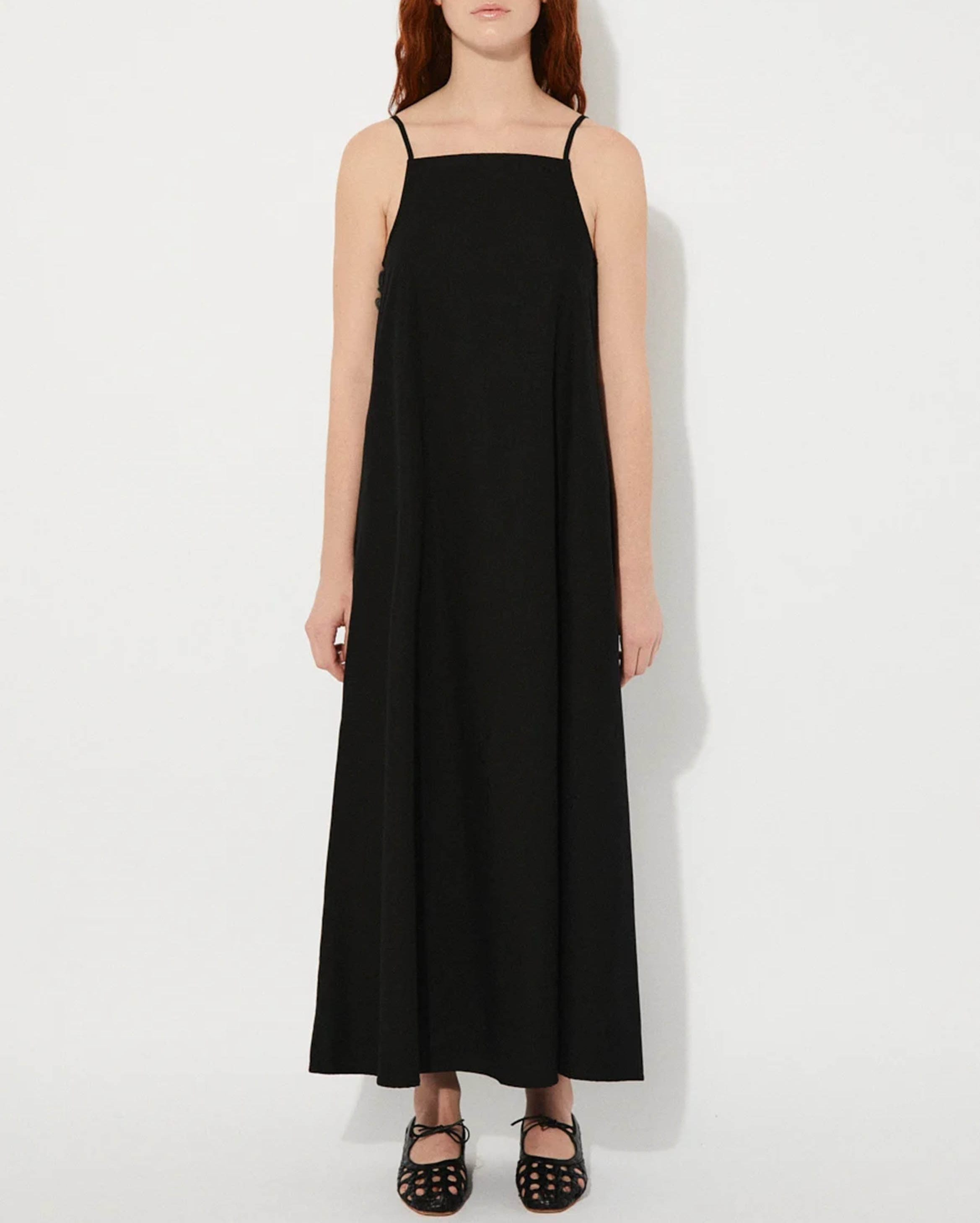 Robe longue en coton bio RITA ROW Noir