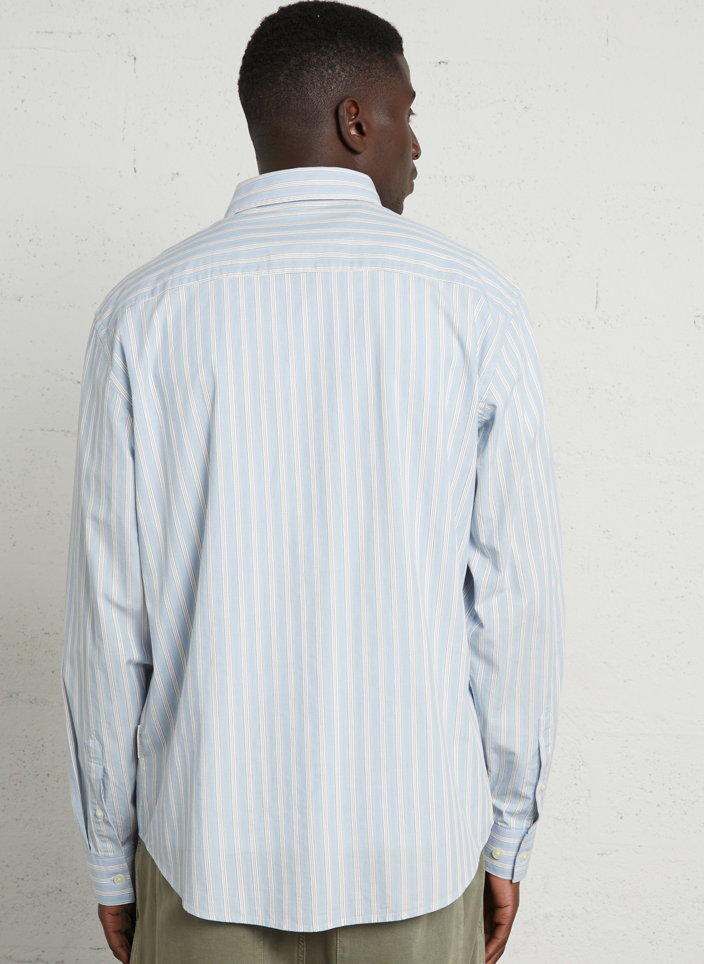 Chemsie col classique en coton CASUAL FRIDAY Bleu