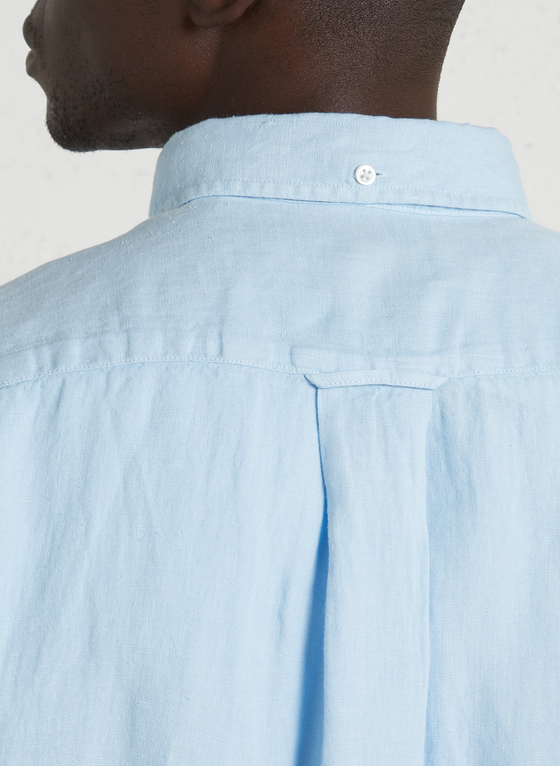 Chemise col classique en lin GANT Bleu