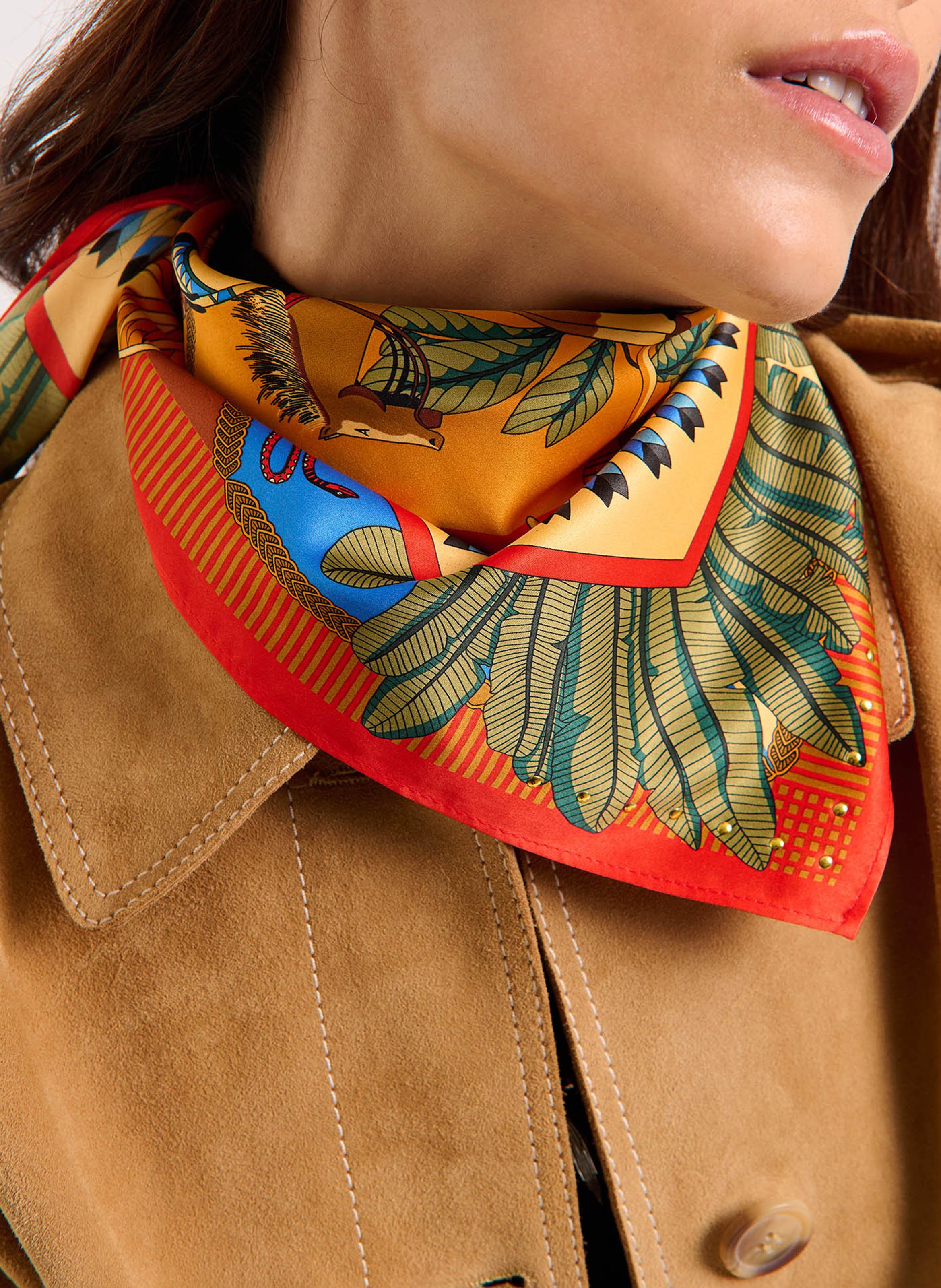 Foulard imprimé WILD Orange
