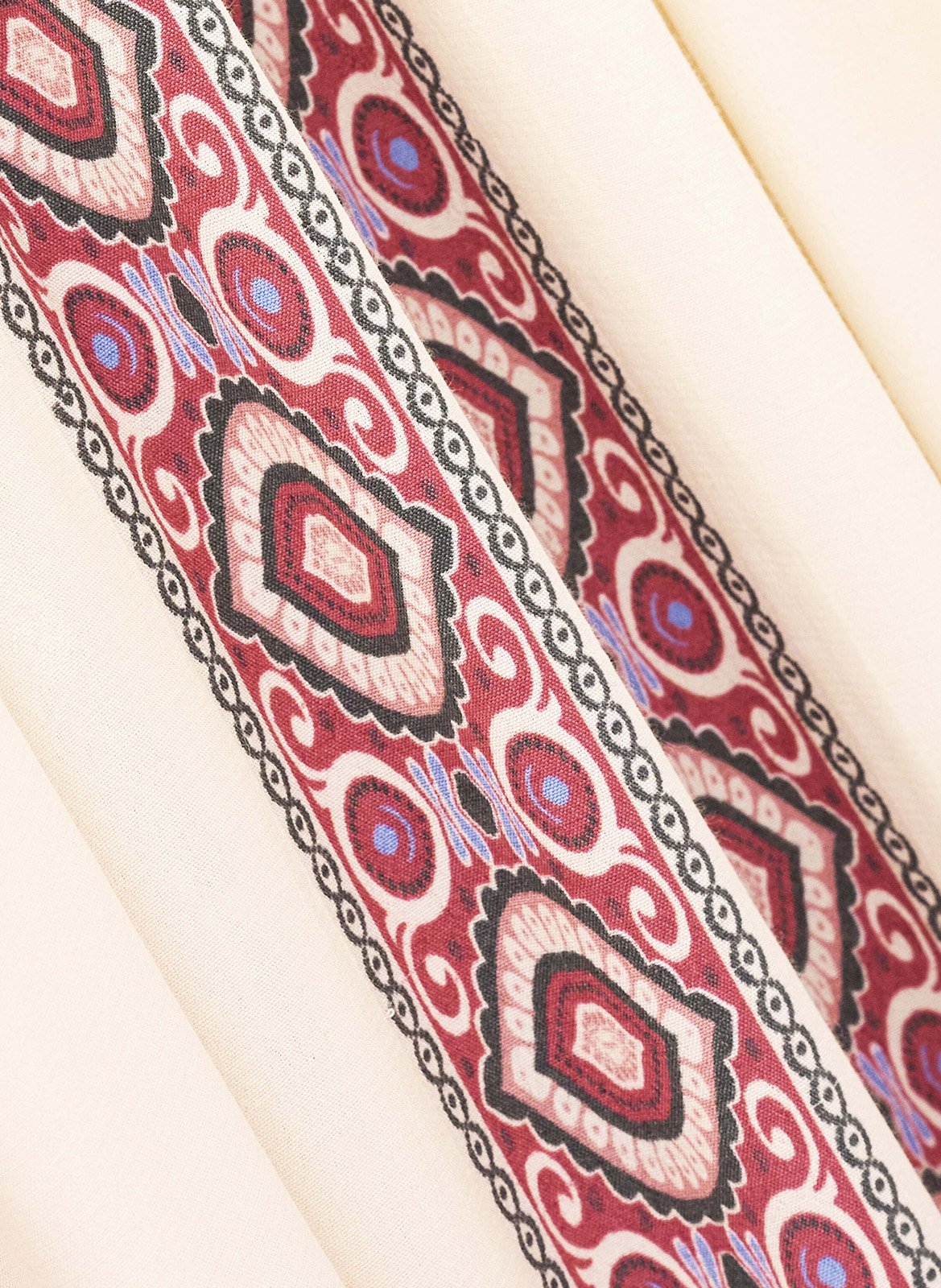 Lange jurk met V-hals en print BA&SH Beige