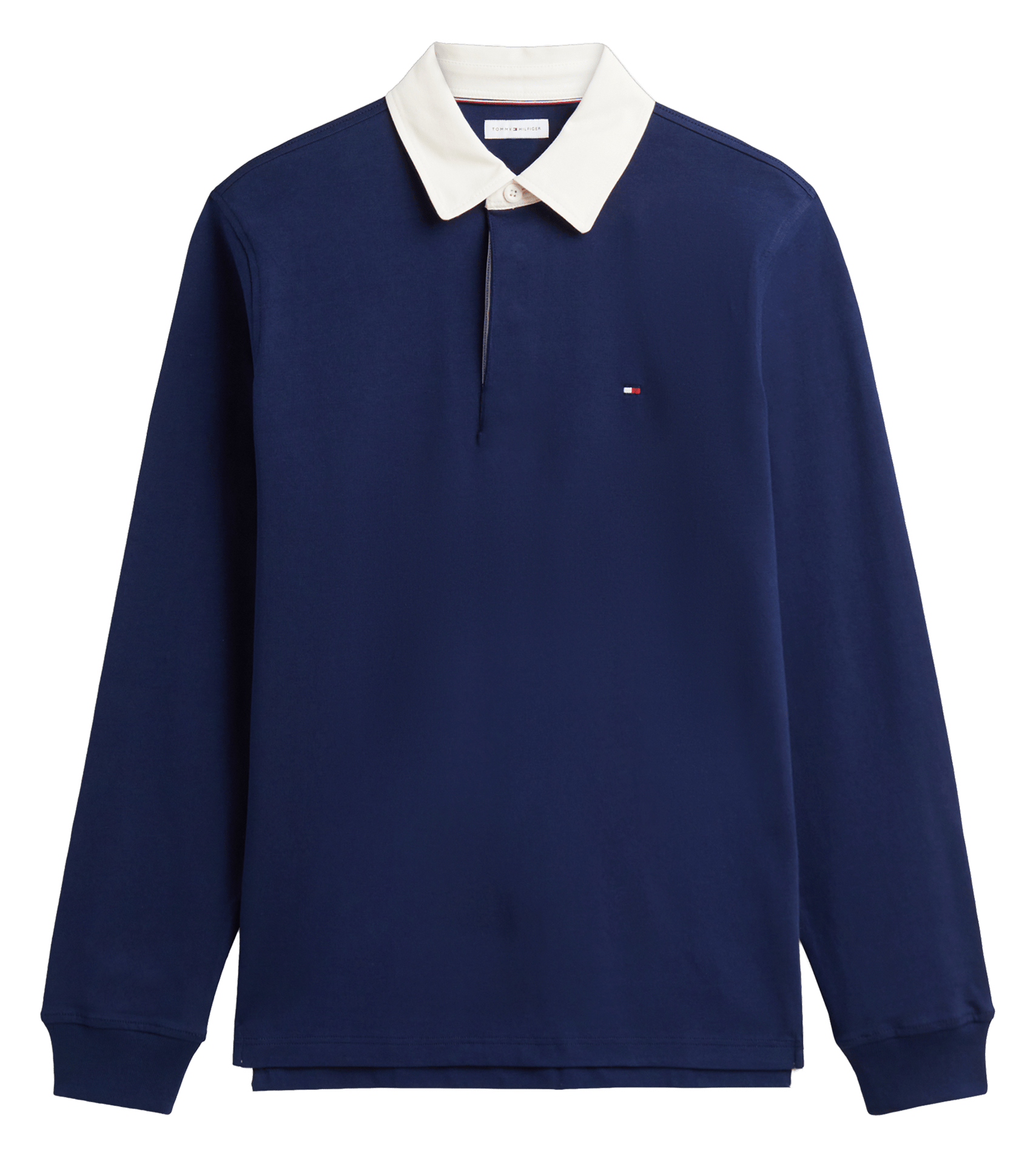 Polo recto de manga larga liso TOMMY HILFIGER Azul