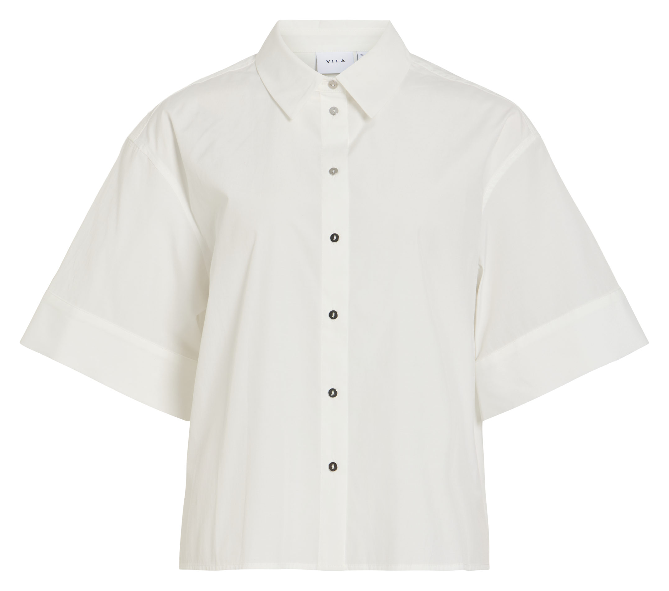 Straight shirt with classic collar VILA White