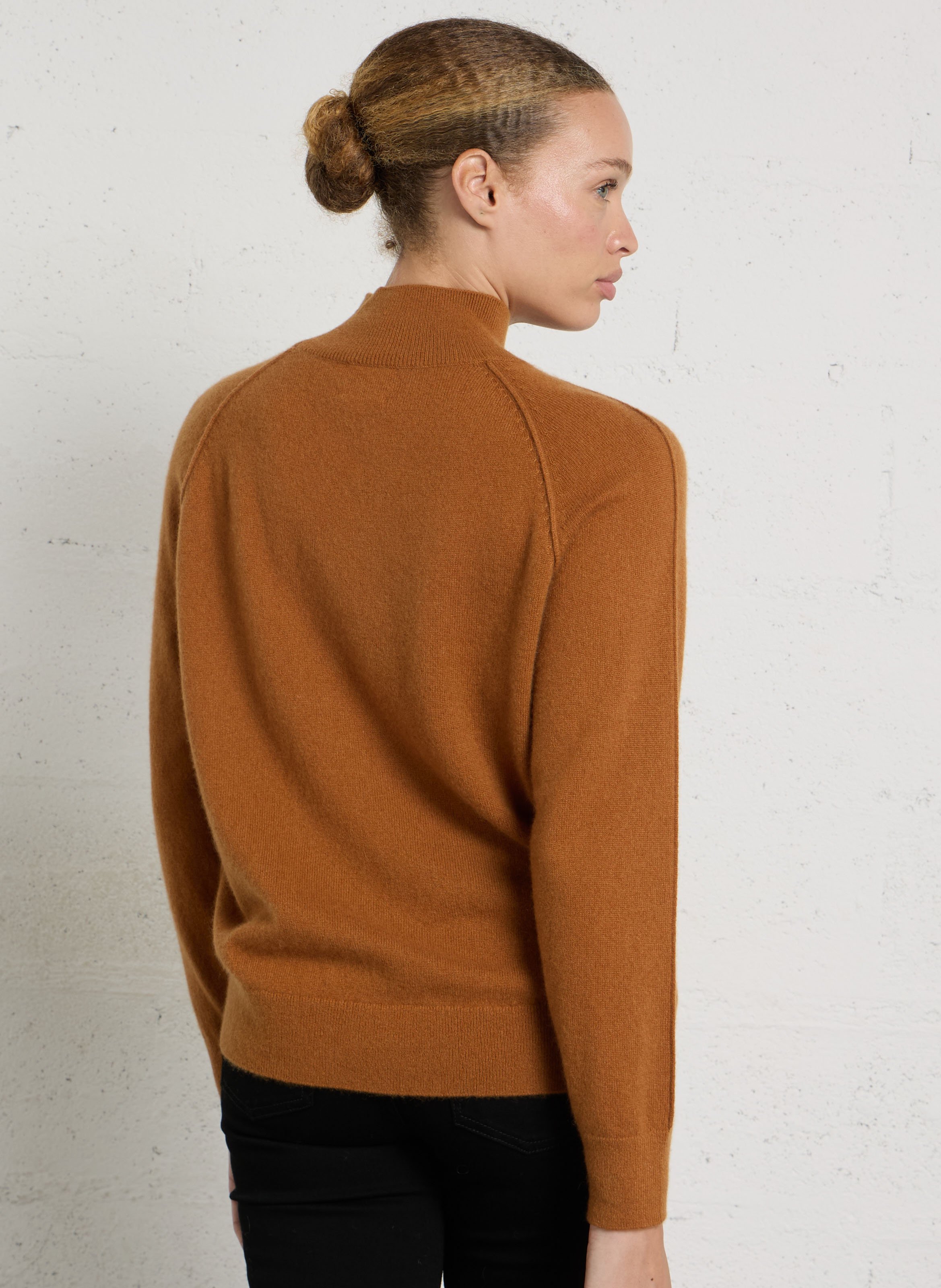 Pull ample col montant en cachemire MAISON 123 Beige