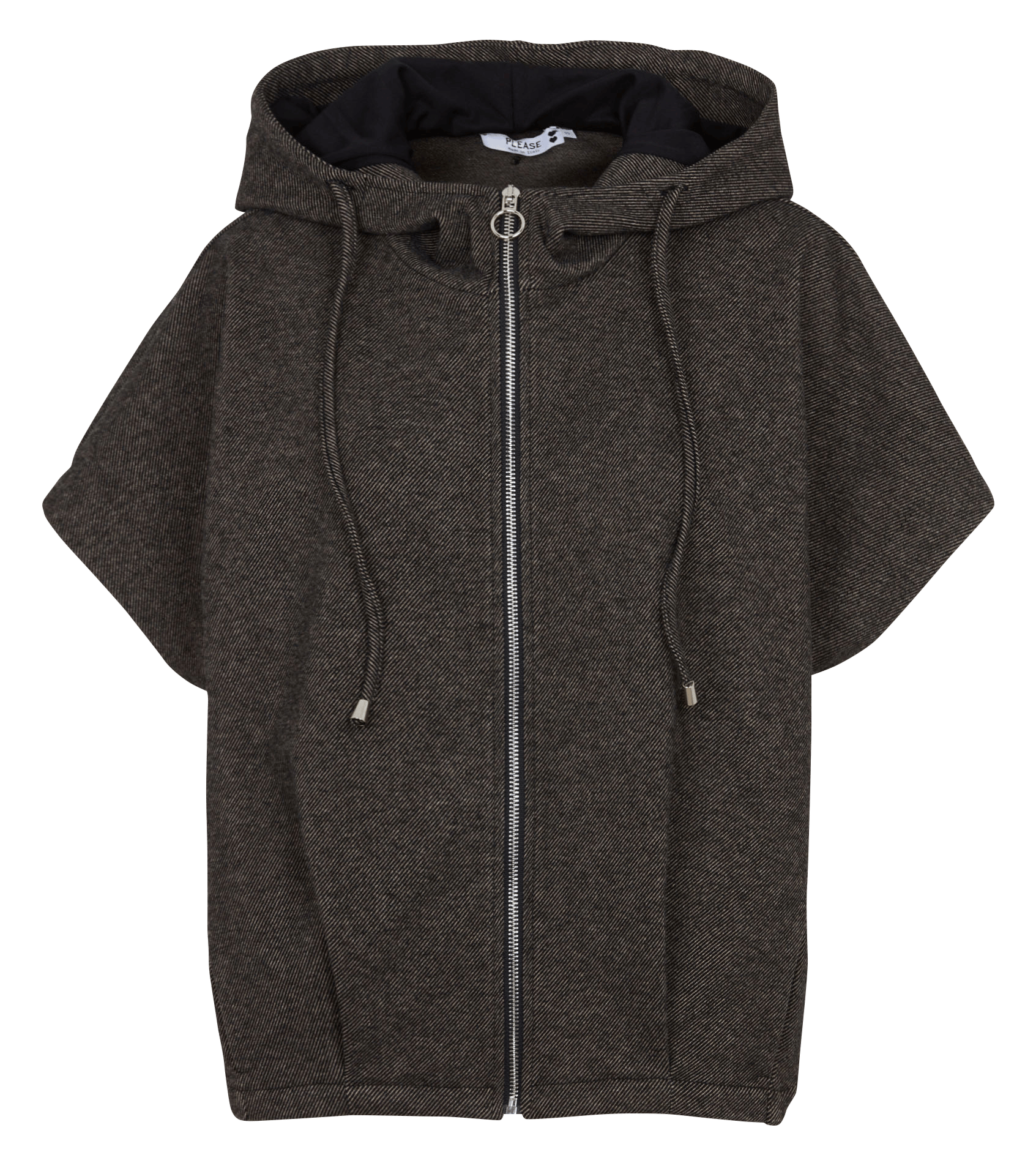 Sleeveless zippered sweatshirt PLEASE