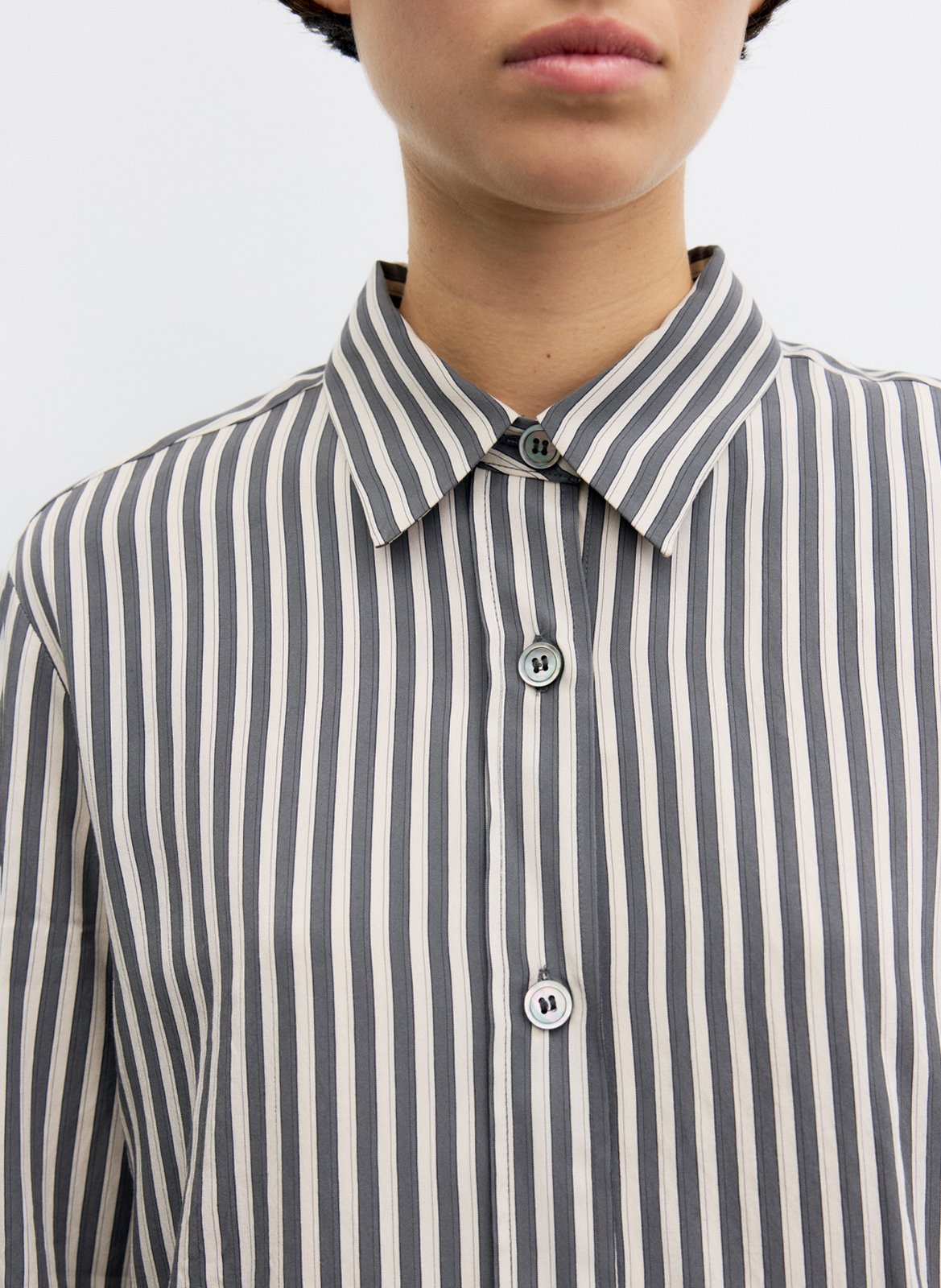 Chemise droit col classique rayée GERARD DAREL Gris
