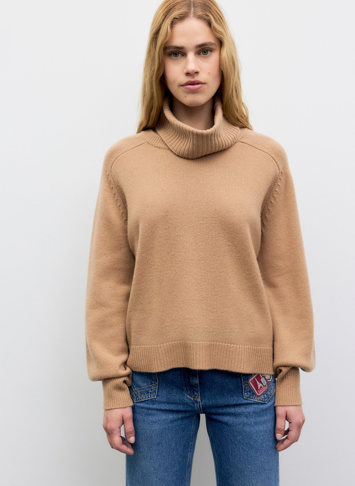 Straight wool sweater with removable collar GERARD DAREL
