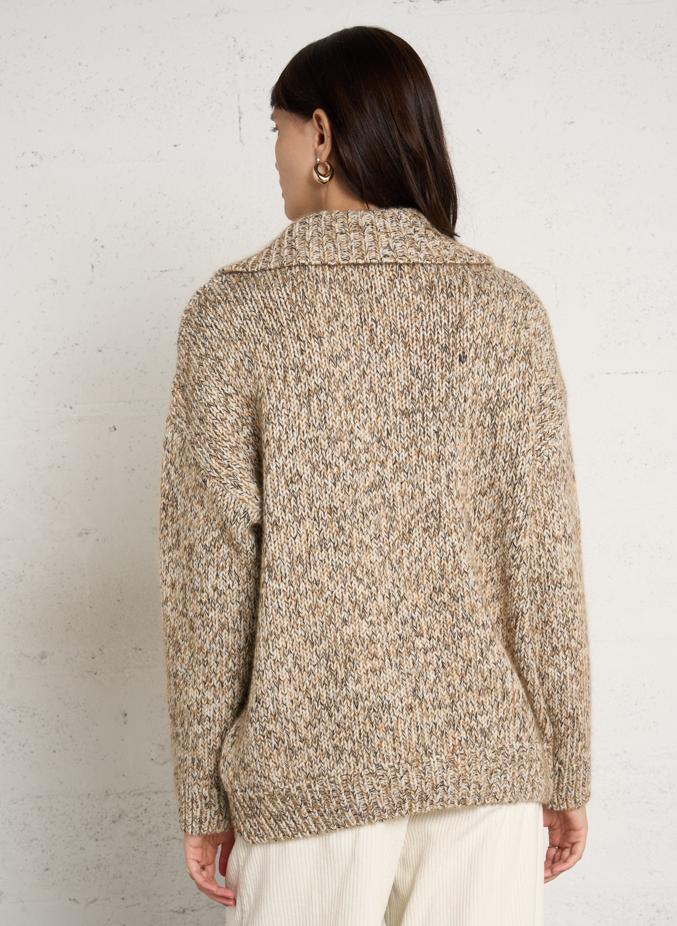 Oversized wool-blend sweater THE NEW SOCIETY Beige