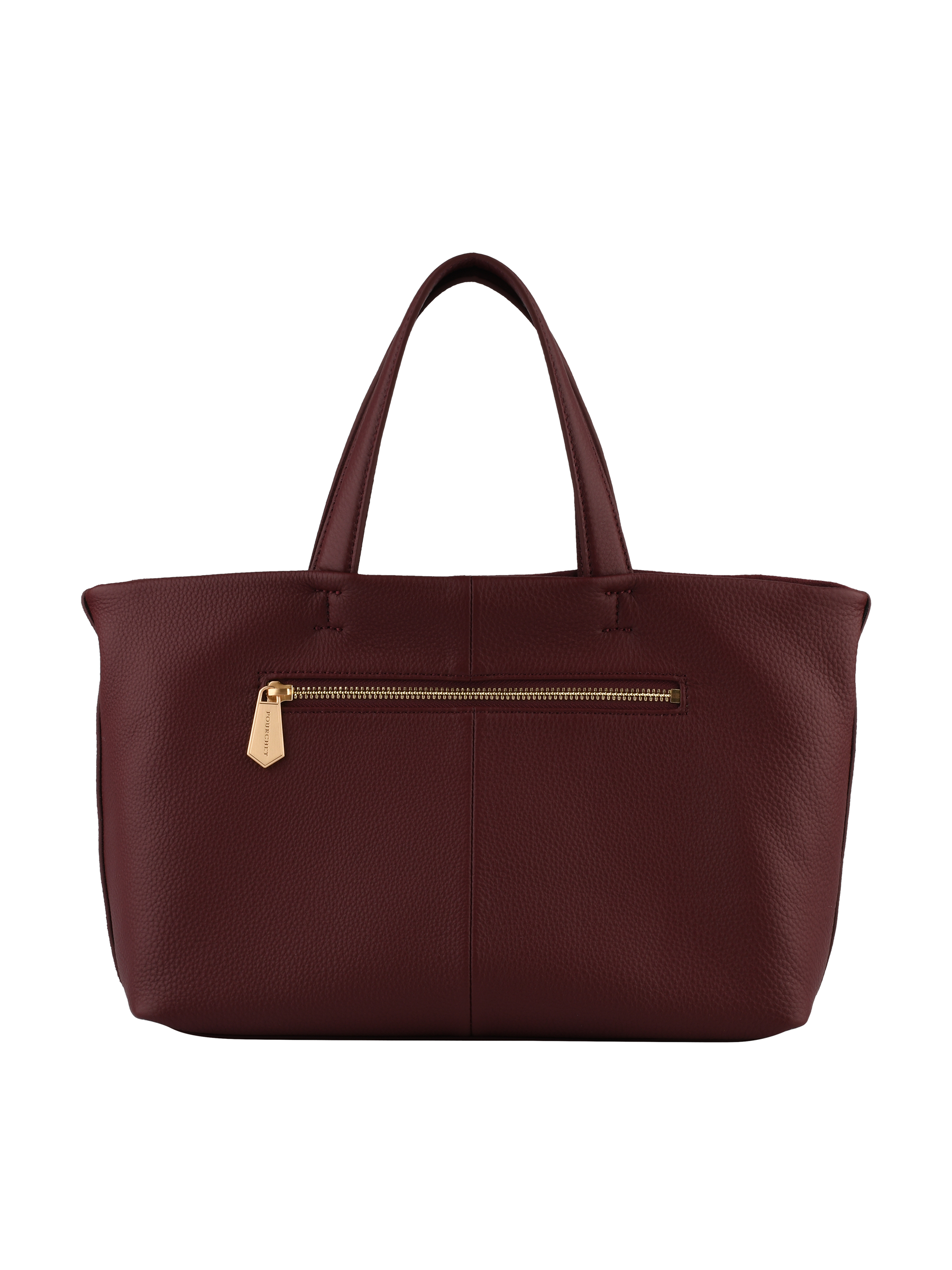 Cowhide suede-style tote bag | Red POURCHET Women