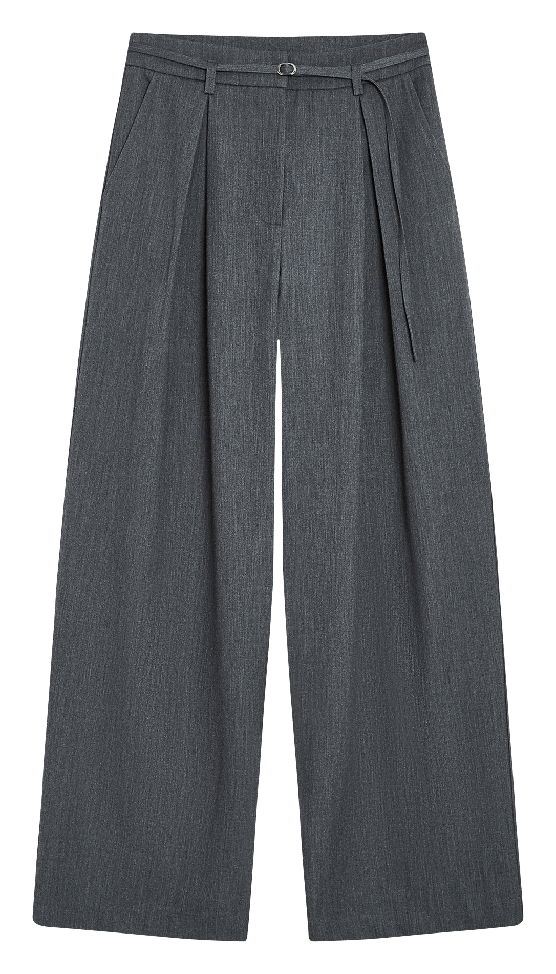 Rechte pantalon met plooien GRACE ET MILA Zwart