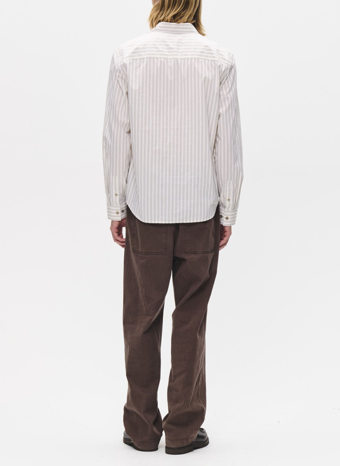 Straight cotton shirt WOOD WOOD White