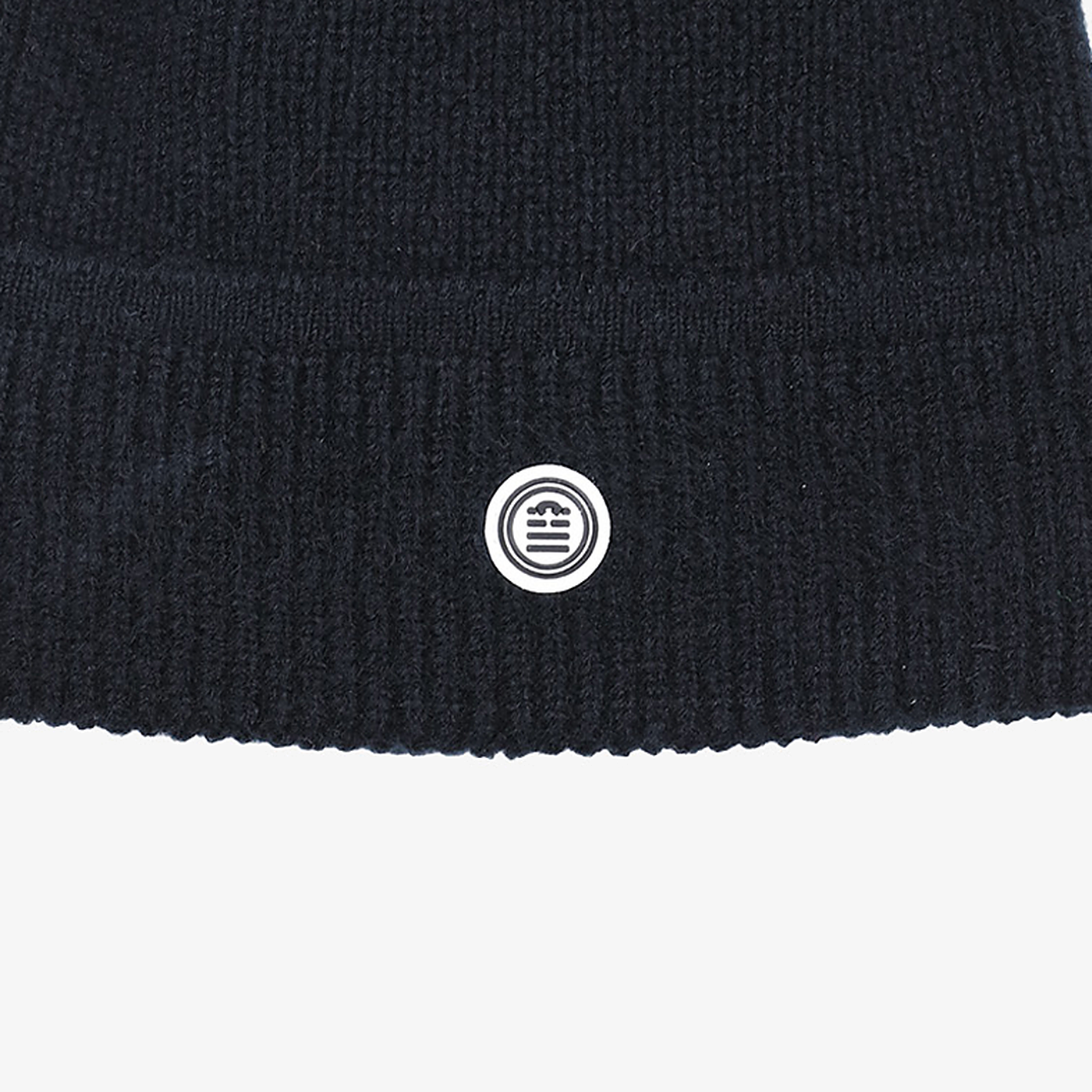 Black ribbed knit beanie serge blanco SERGE BLANCO Black