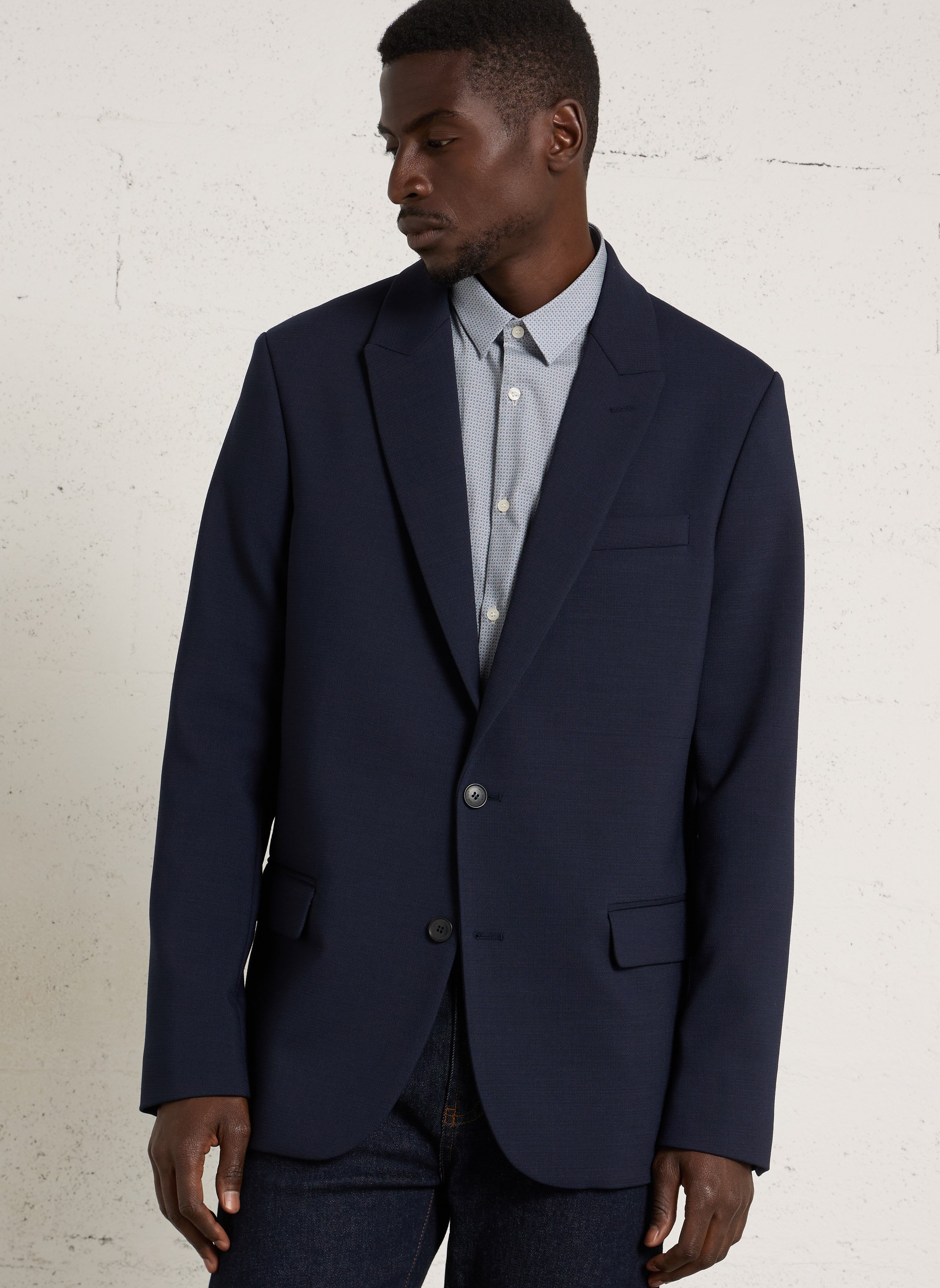 Veste droite col tailleur  IKKS Bleu