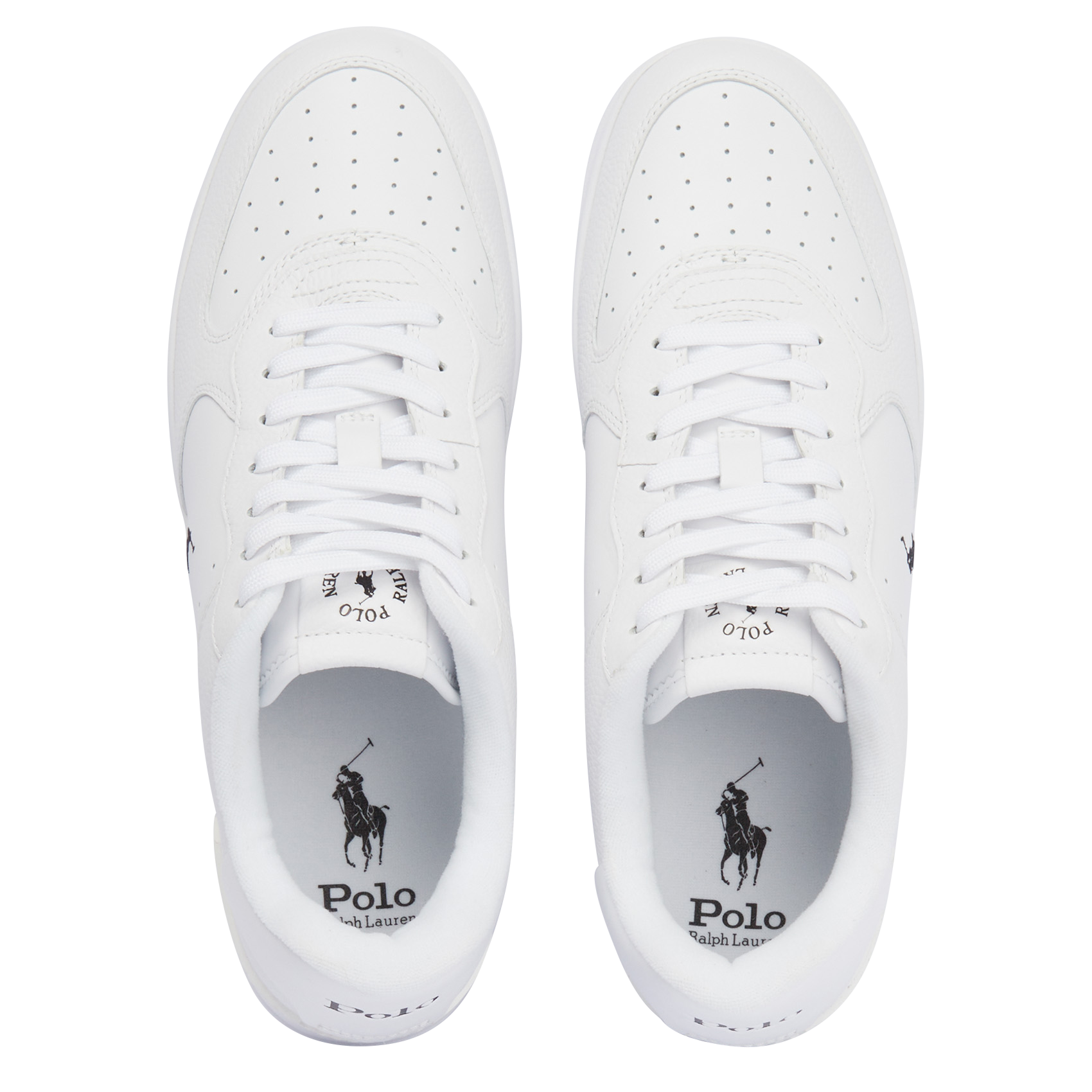 Lage, gedeeltelijk leren sneakers POLO RALPH LAUREN Wit