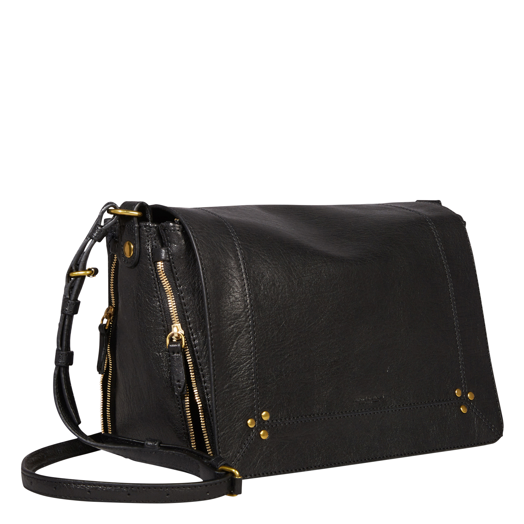 Sac besace en cuir  Noir
