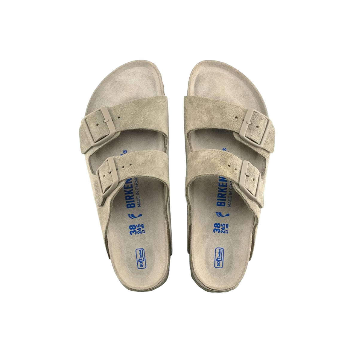 Faux leather sandals BIRKENSTOCK Grey