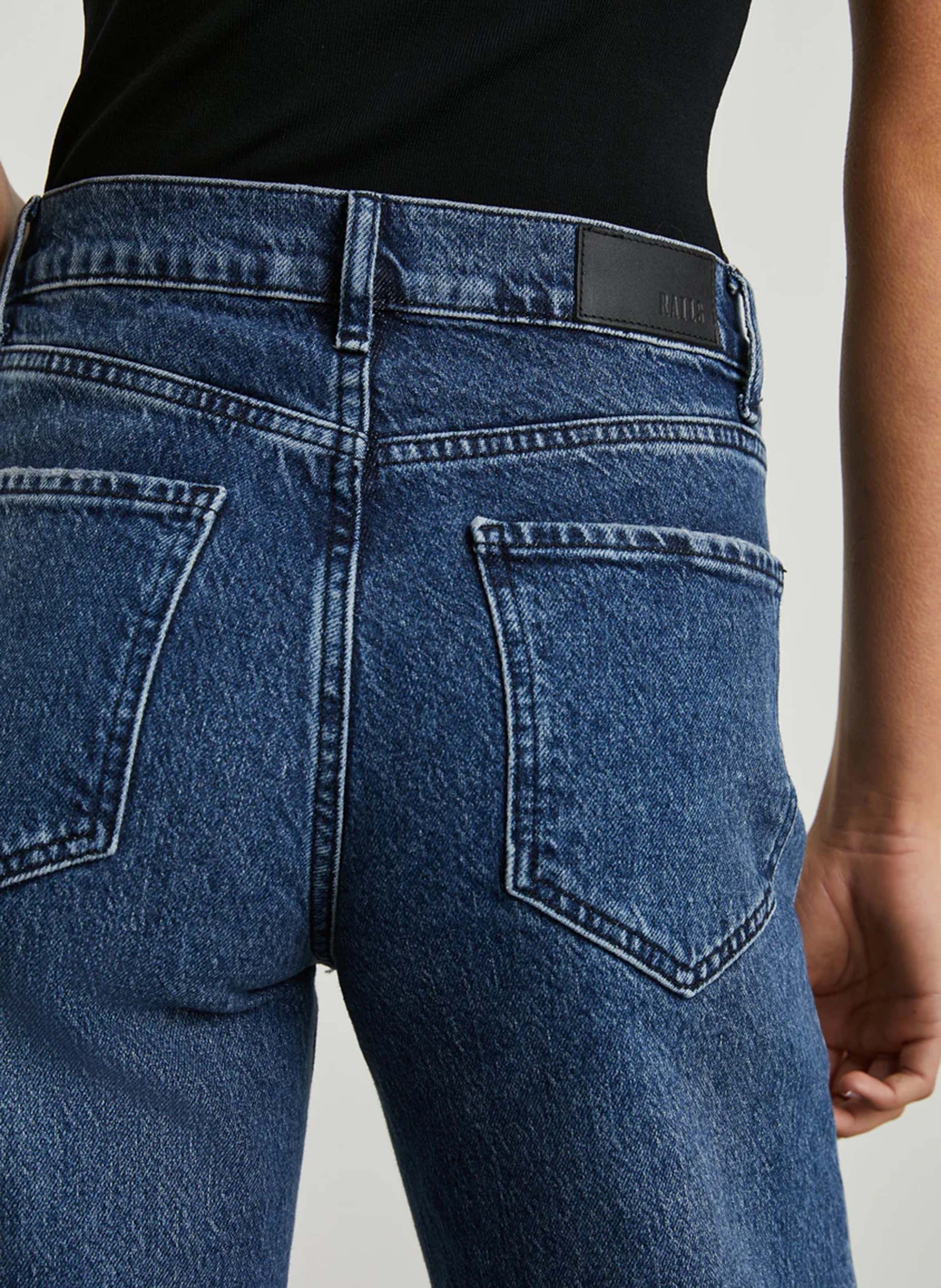 Jean droit taille haute RAILS Bleu