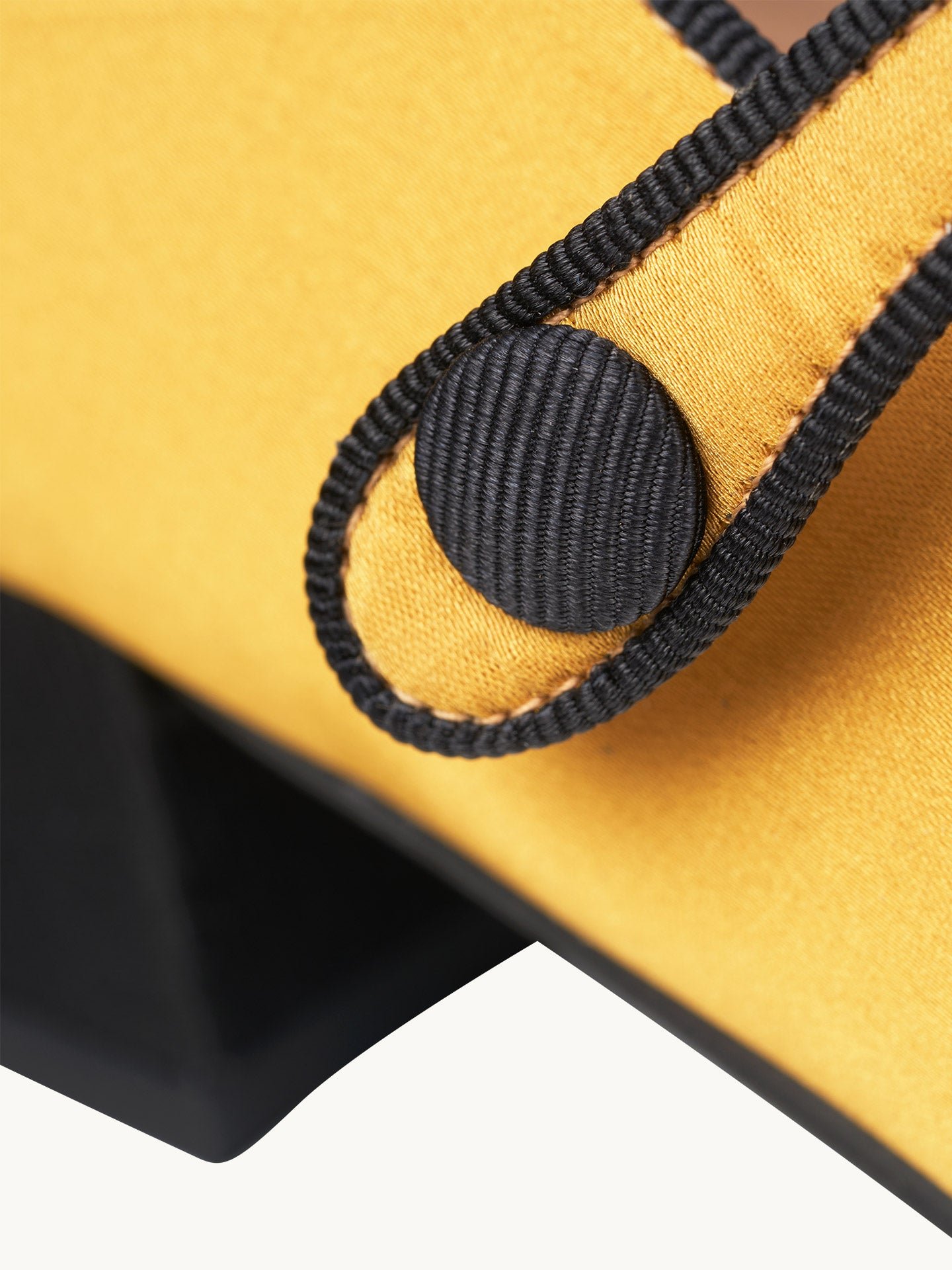 Pointed-toe satin ballet flats with low heel EMZI PARIS Yellow