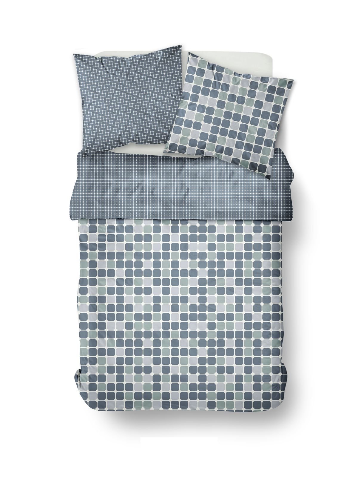 Printed cotton bed set TODAY LINGE DE MAISON Blue