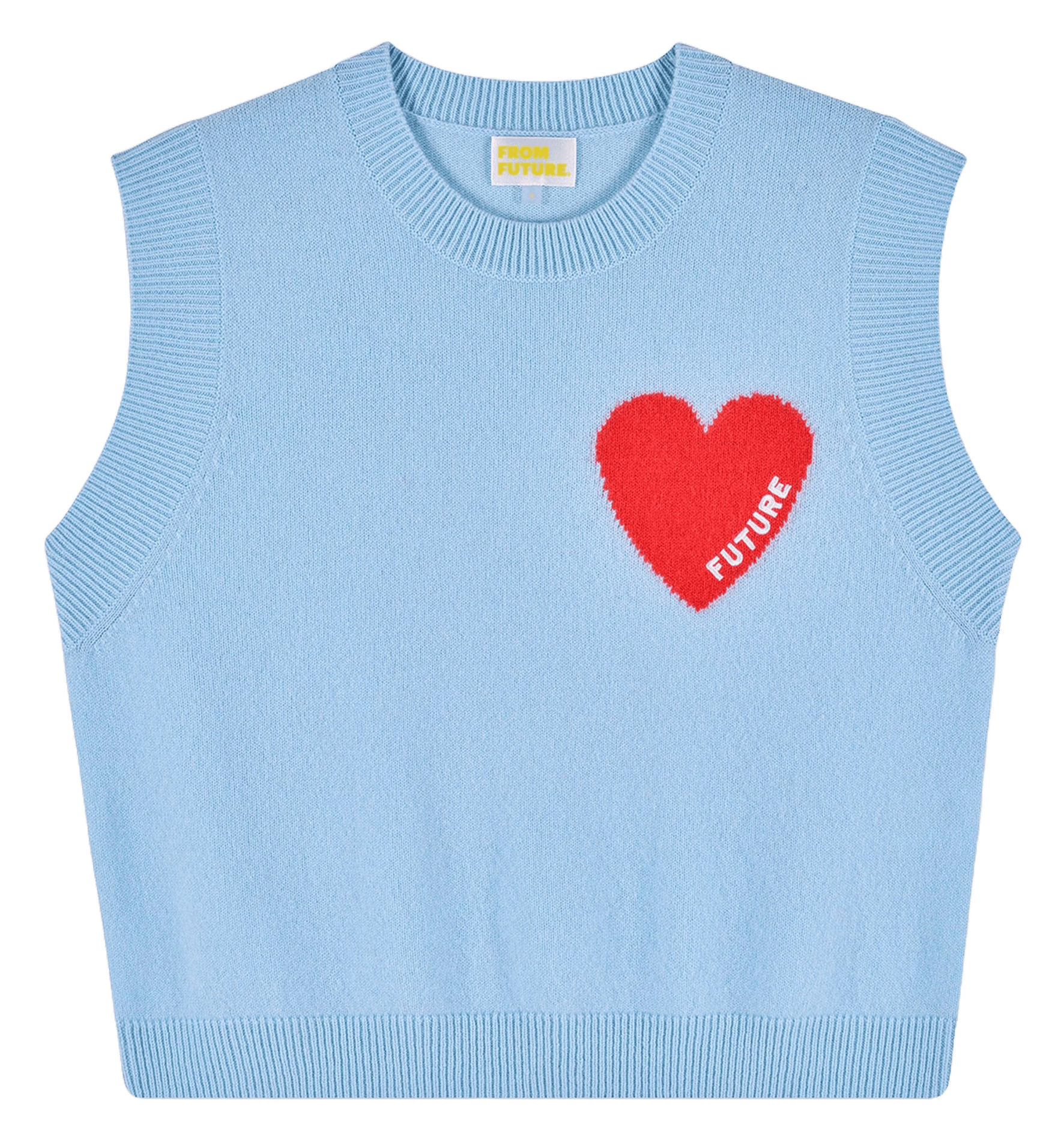 Pull droit en cachemire FROM FUTURE Bleu