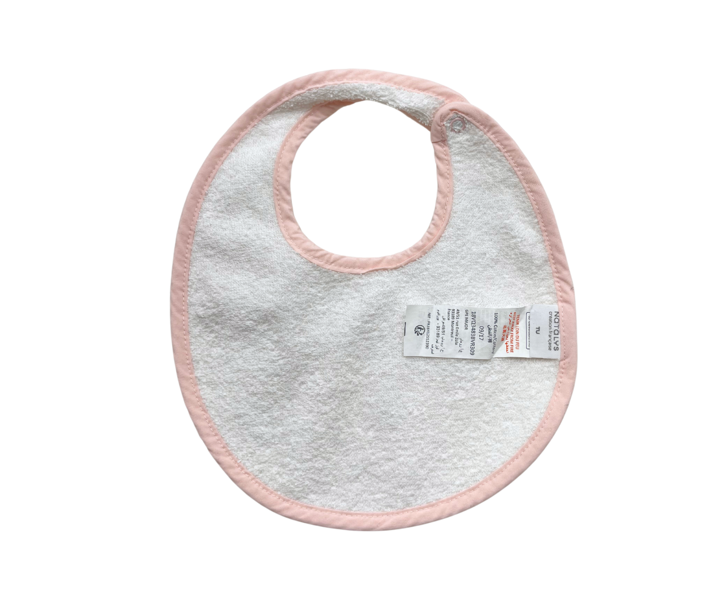 Pink baby bib - one size NATALYS - Seconde Main Pink