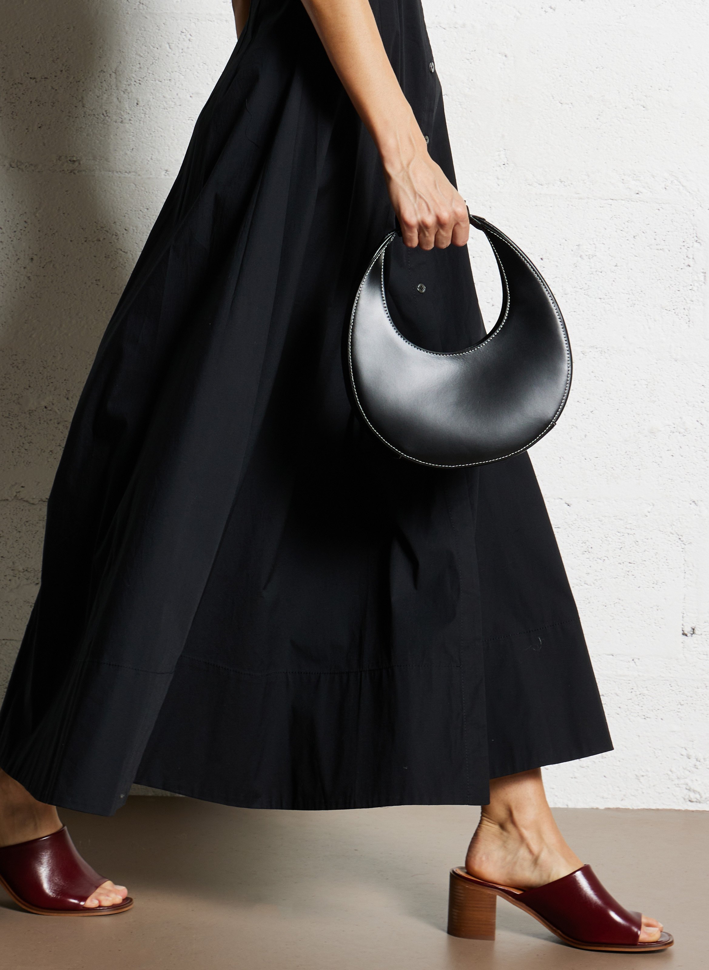 Dori leather shoulder bag STAUD Black