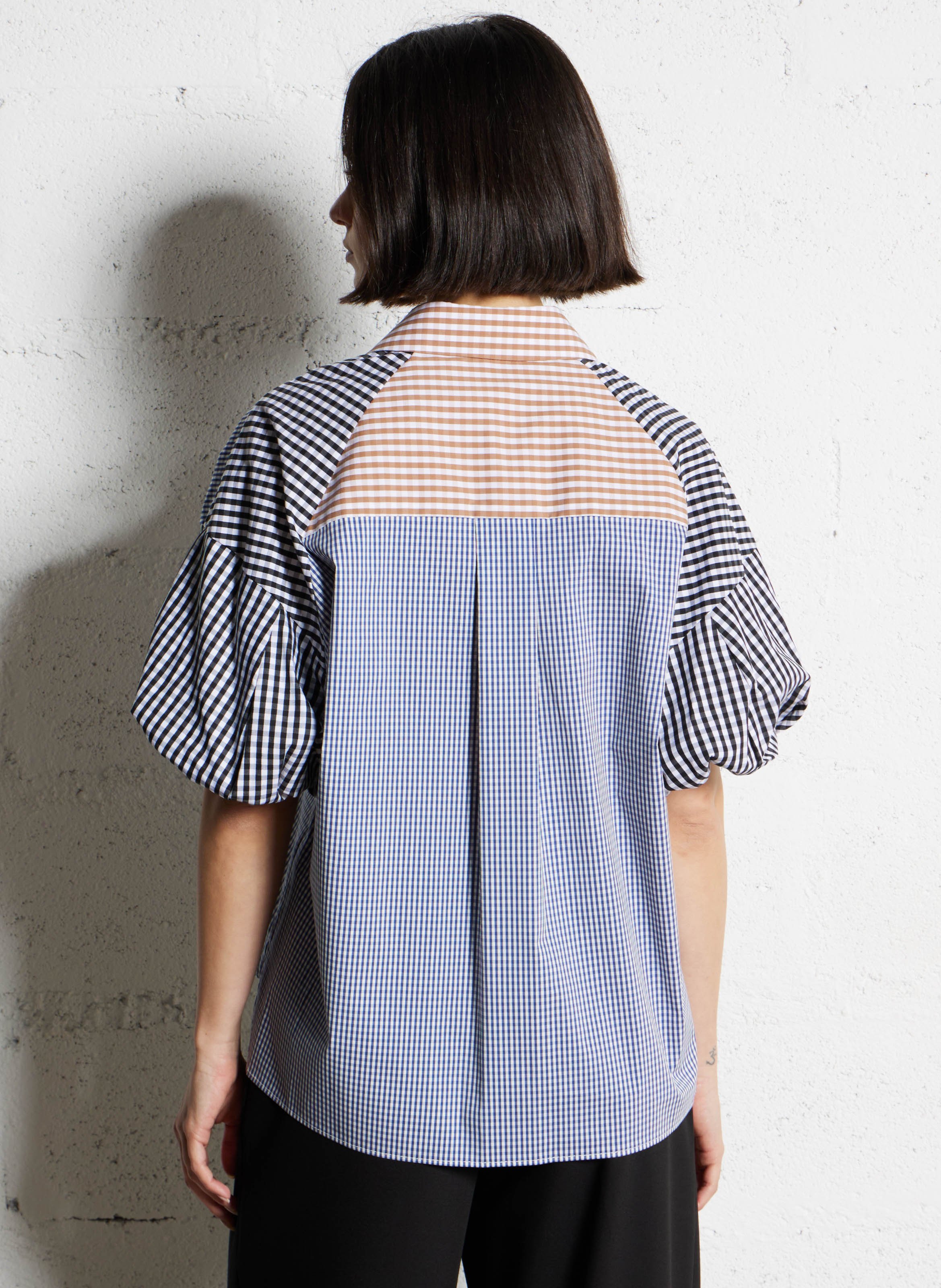 Weite Bluse aus Baumwoll-Mix mit klassischem Kragen IMPERIAL Mehrfarbig