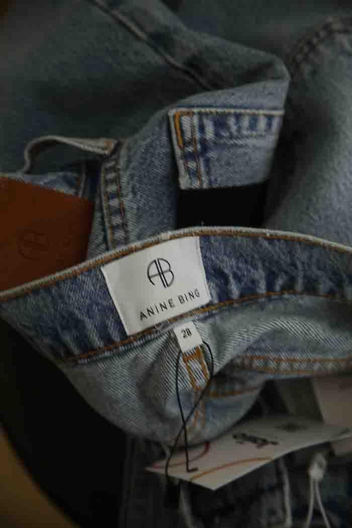 Cotton jeans ANINE BING - Seconde Main Blue