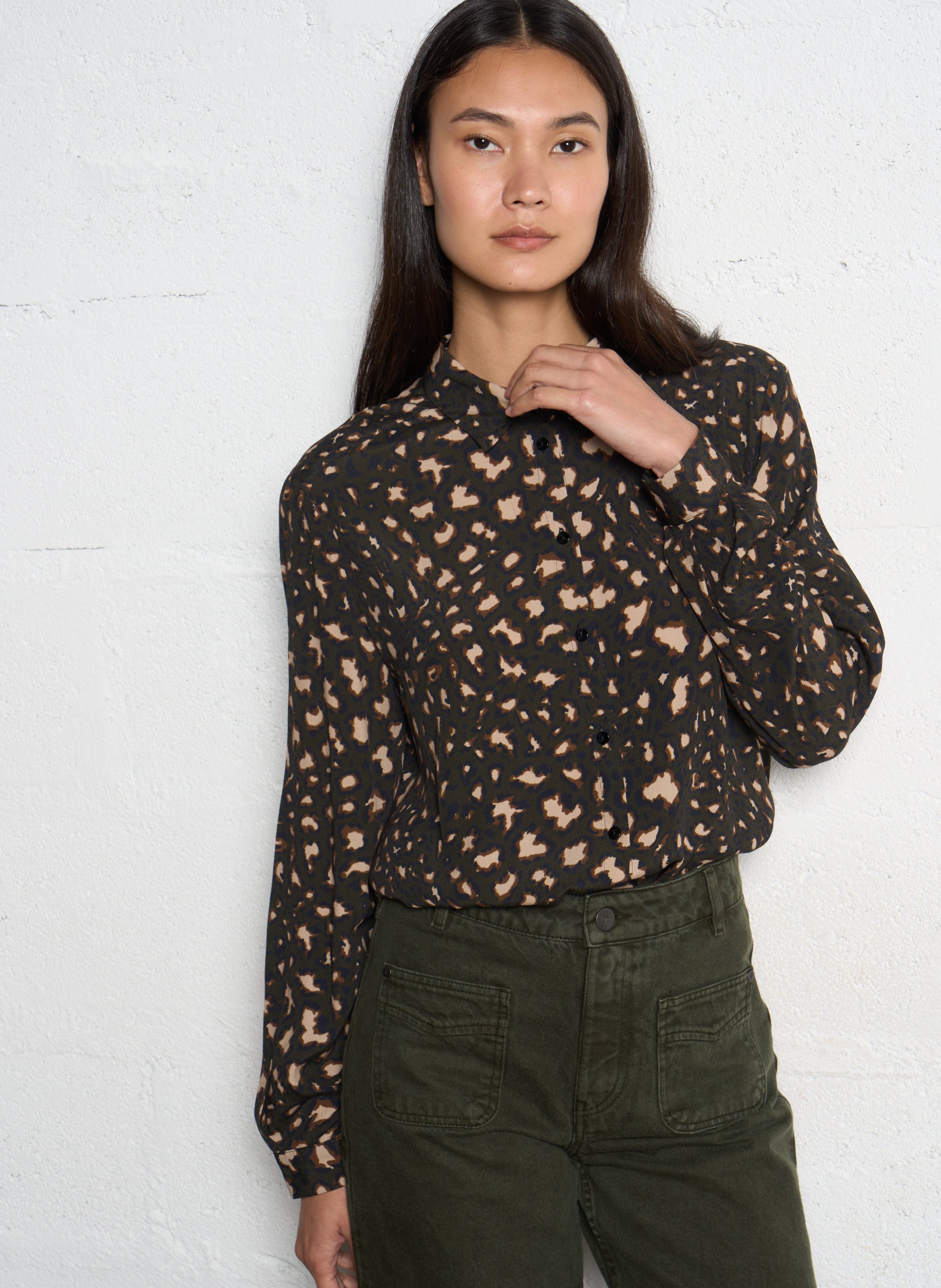 Blouse met print ONE STEP Groen