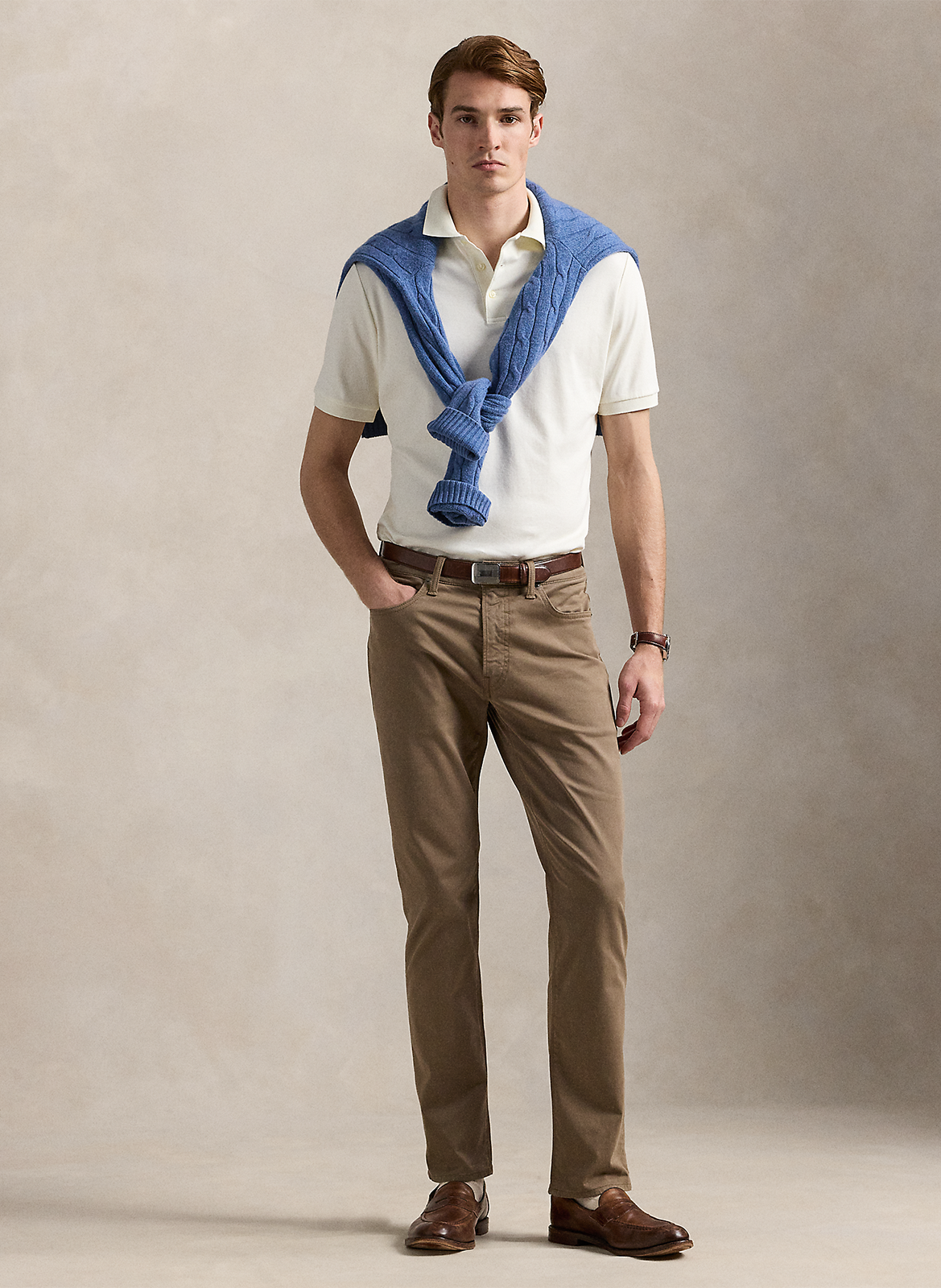 Polo slim-fit en coton POLO RALPH LAUREN Beige