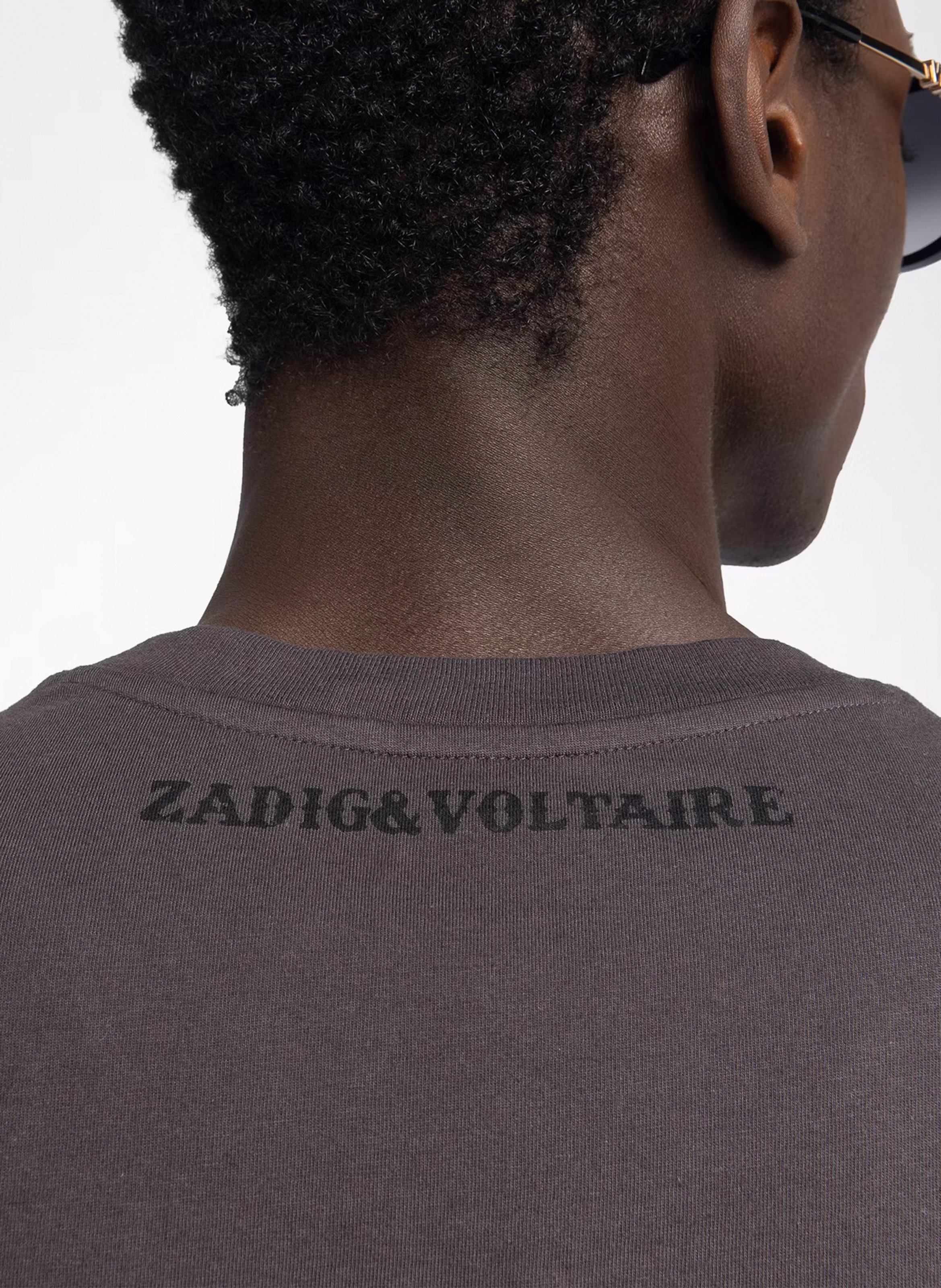 Tee-shirt col rond en coton ZADIG&amp;VOLTAIRE Marron