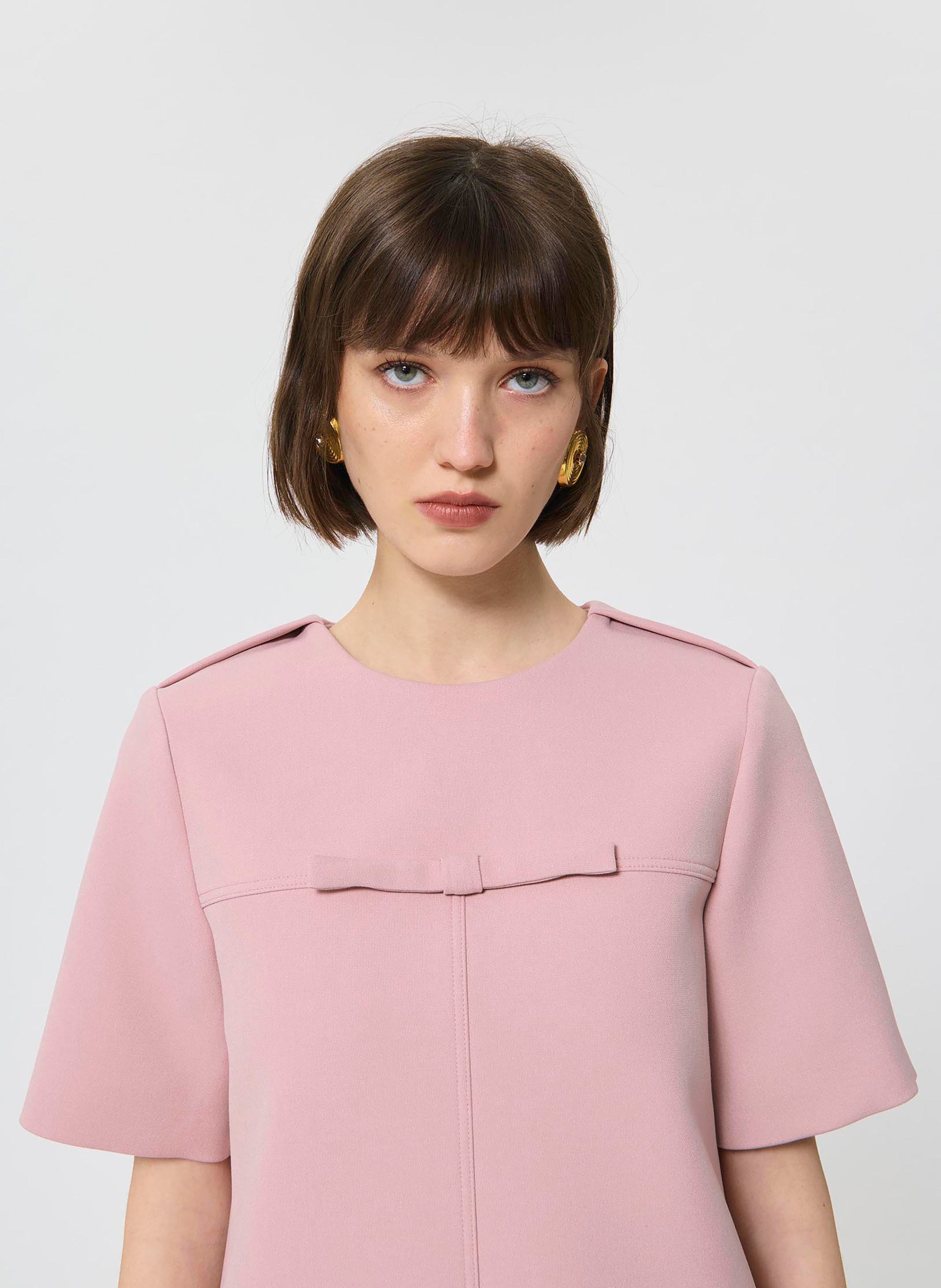 Top droit uni à nœud TARA JARMON Beige