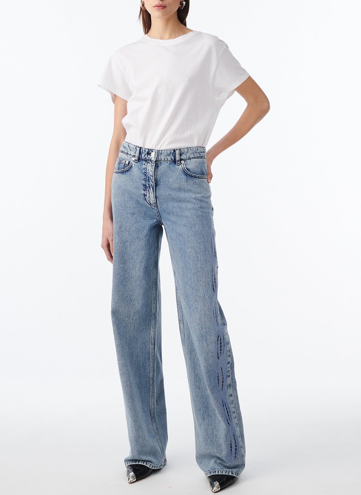 Jean large en coton IRO Bleu