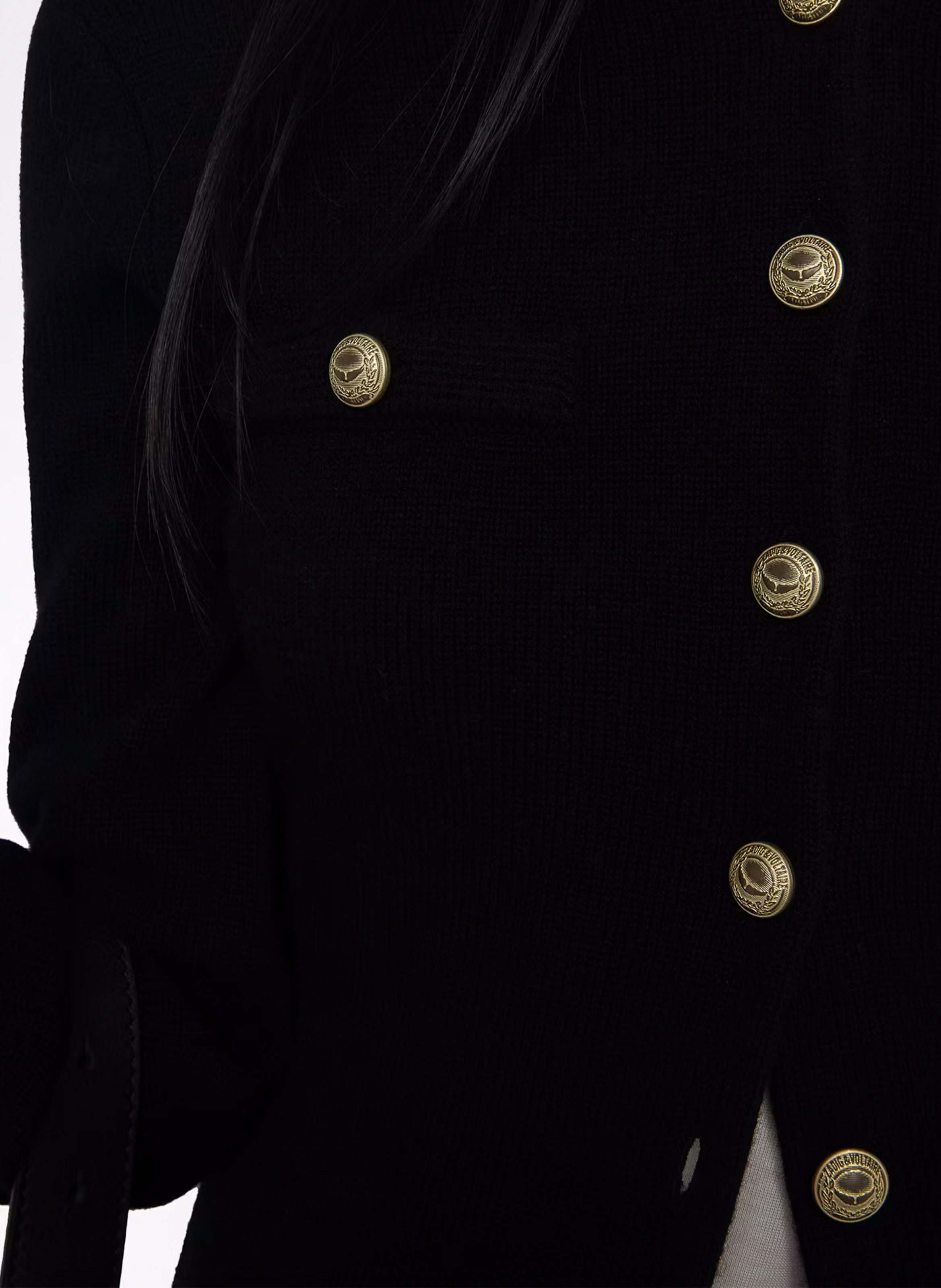 Pull droit en laine mélangée ZADIG&VOLTAIRE Noir