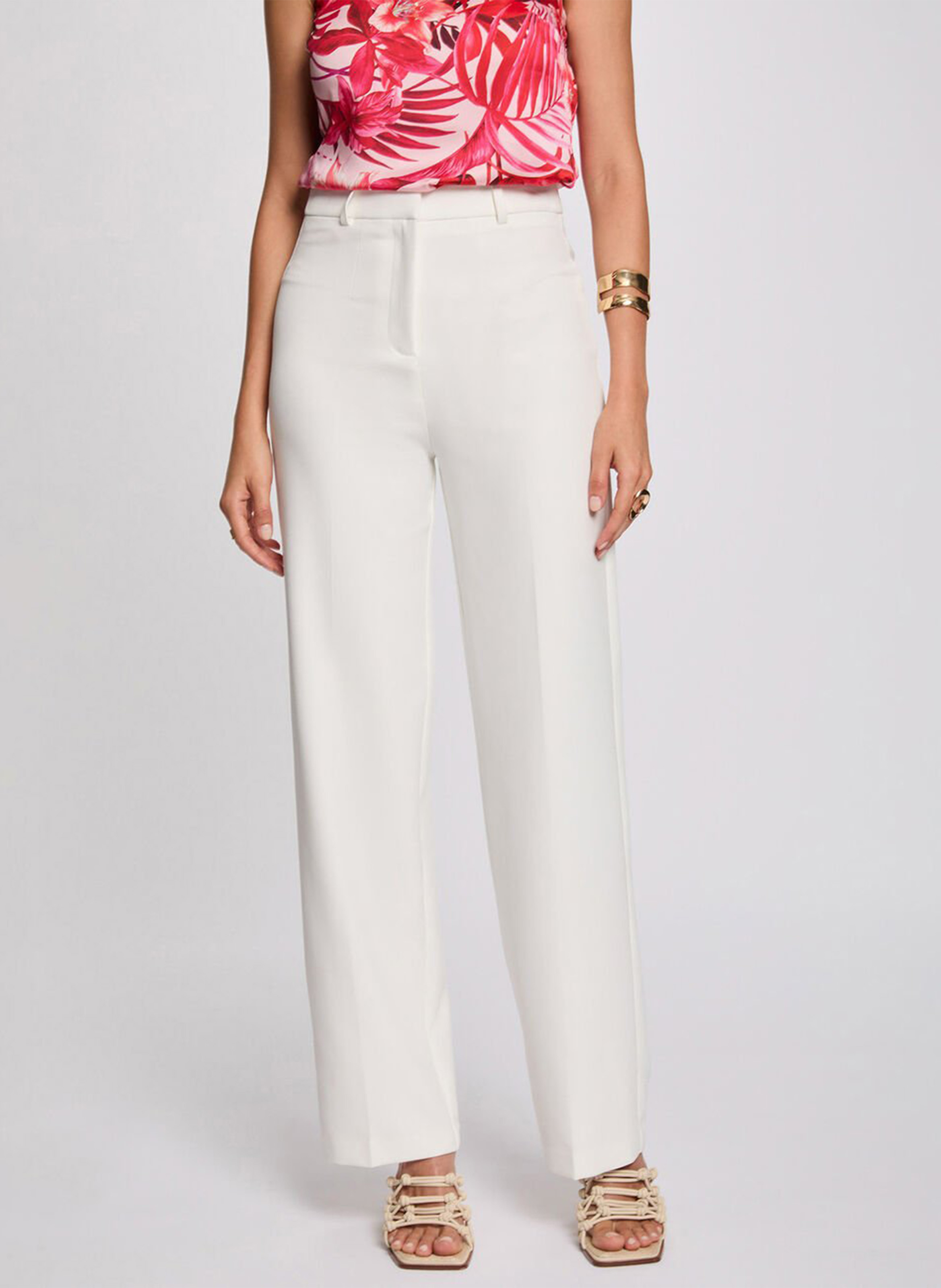 Straight pants with darts MORGAN