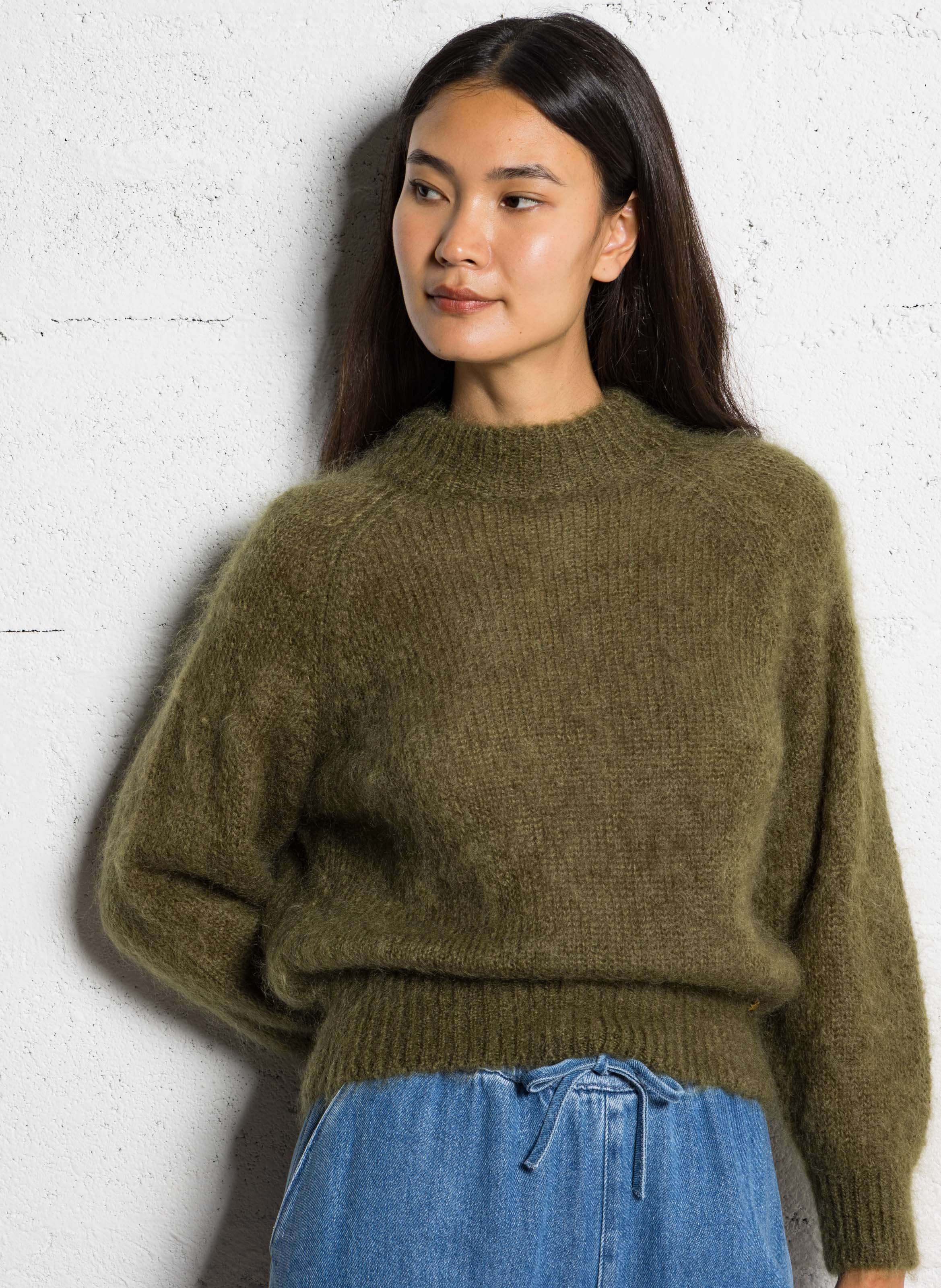 Round neck sweater in mixed wool DES PETITS HAUTS Multicolored