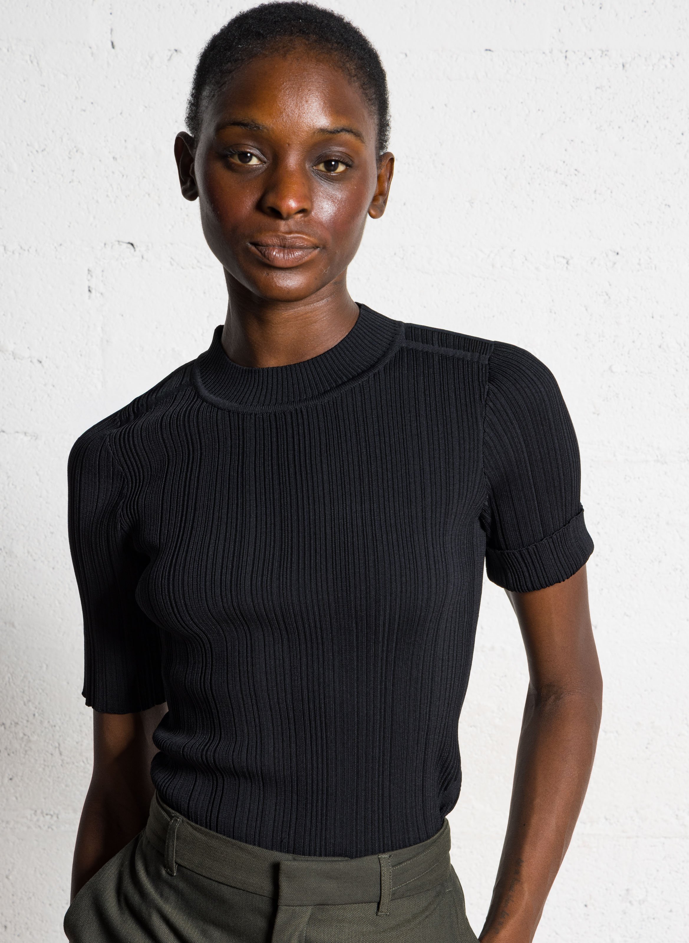 Pull ajusté col montant IKKS Noir