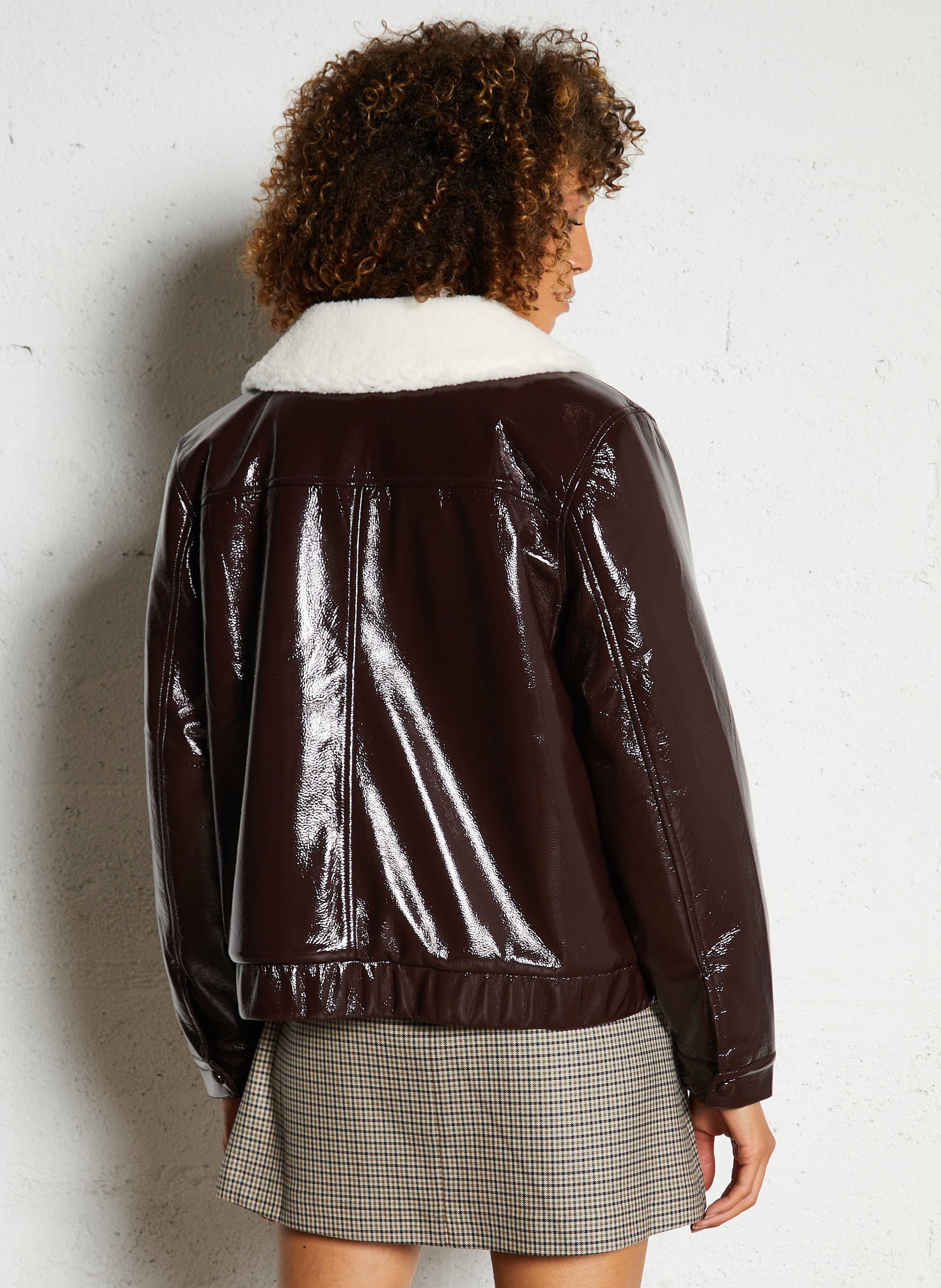 Oversized jacket with classic collar PETITE MENDIGOTE Red