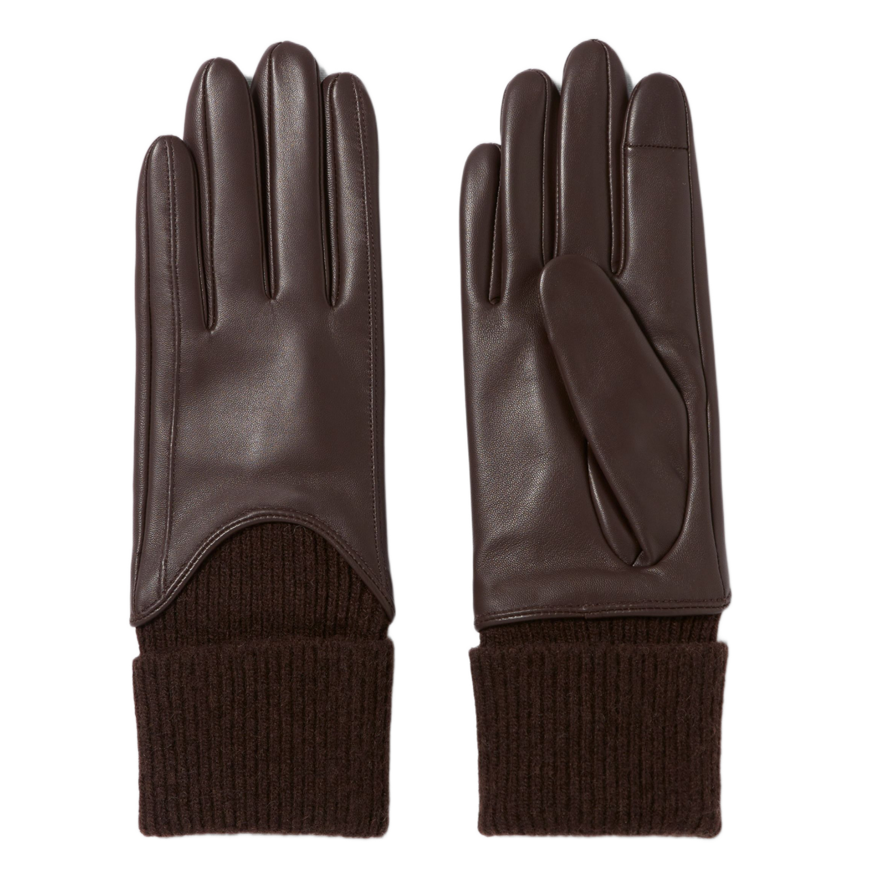 Einfarbige Handschuhe aus Leder CLAUDIE PIERLOT Braun