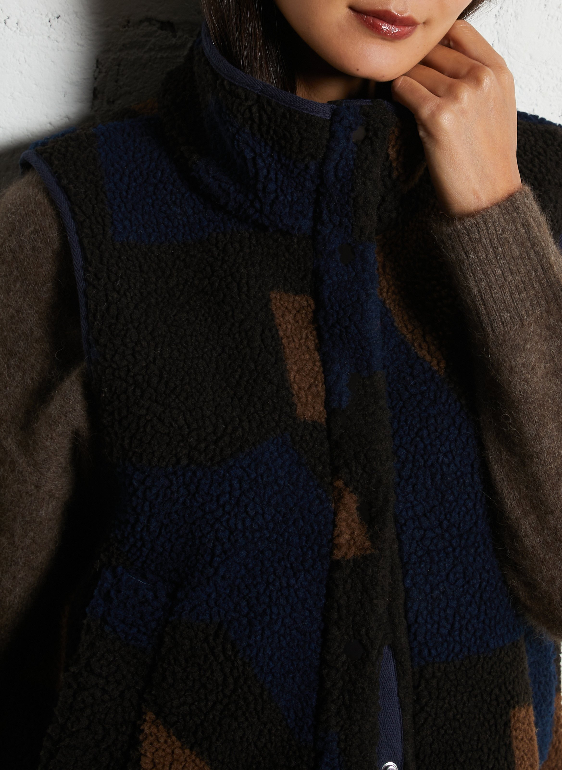 Veste col montant polaire THE TINY BIG SISTER Multicolore