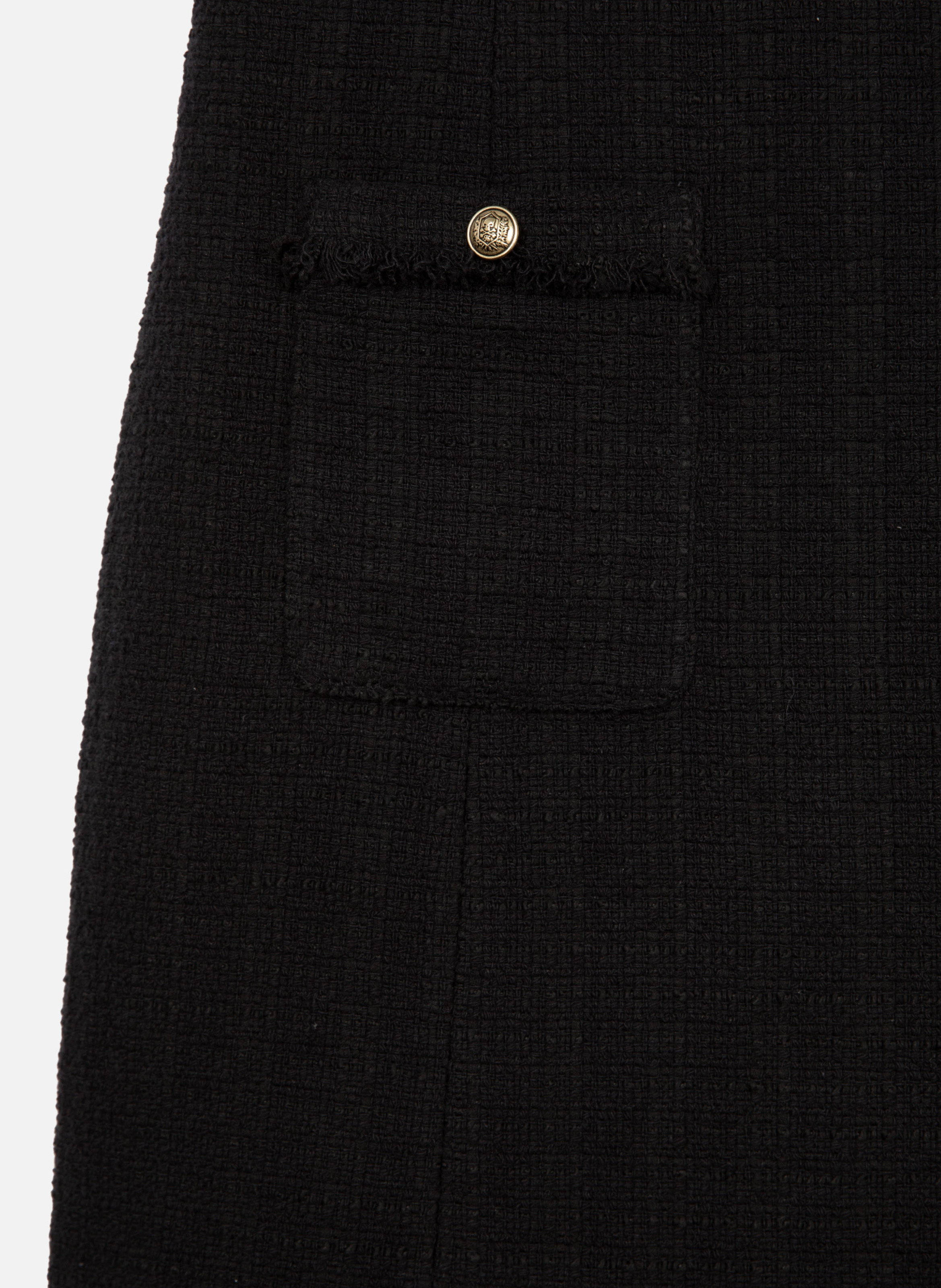 Short tweed dress Black