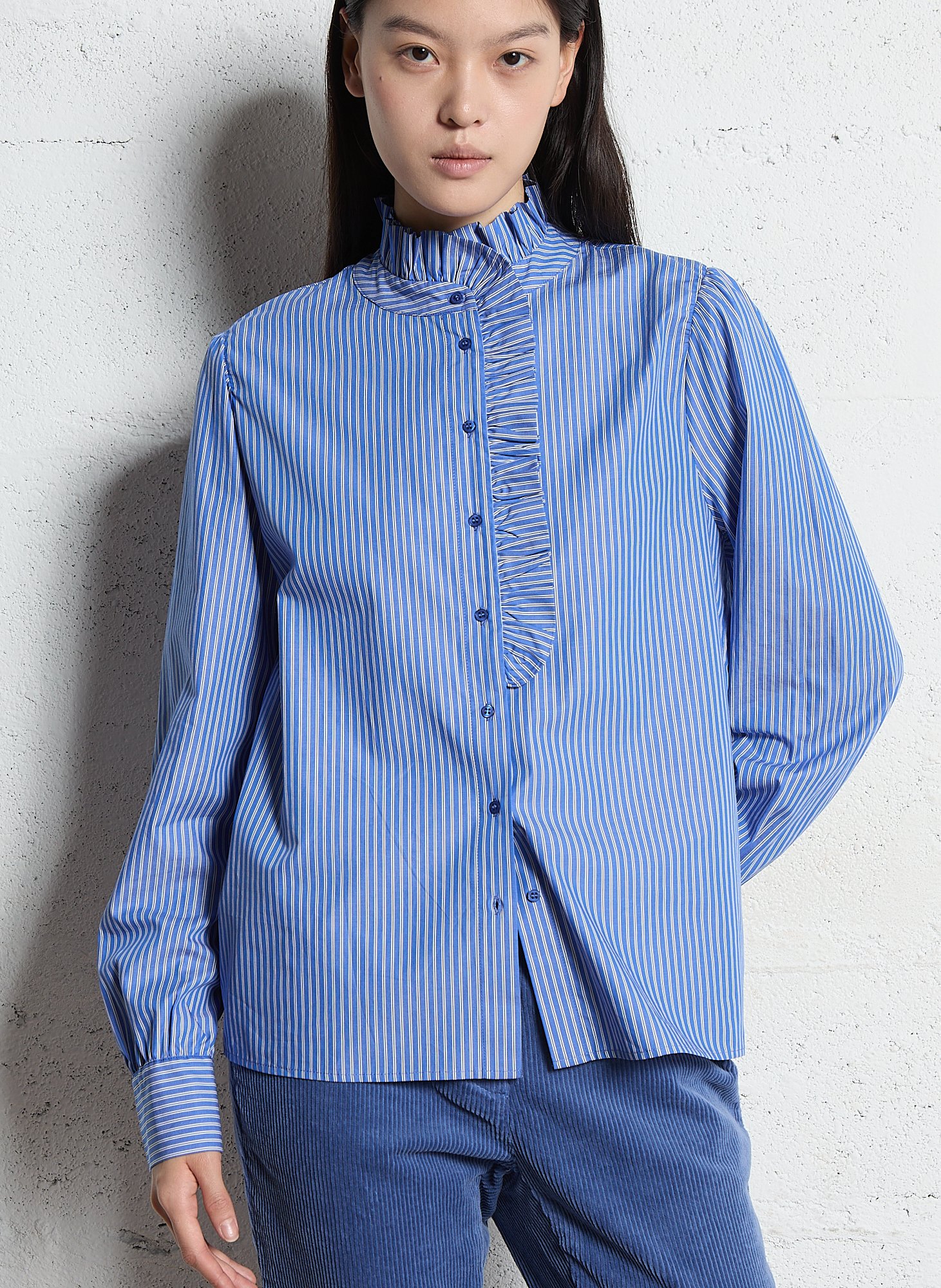 Alexandra dotted Swiss shirt MAISON 123 Blue