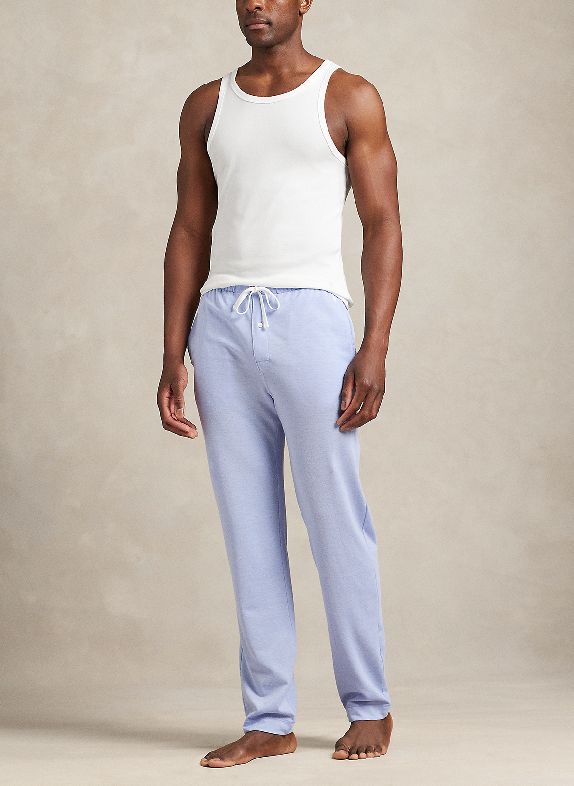 Pantalon de pyjama droit en coton  POLO RALPH LAUREN Bleu