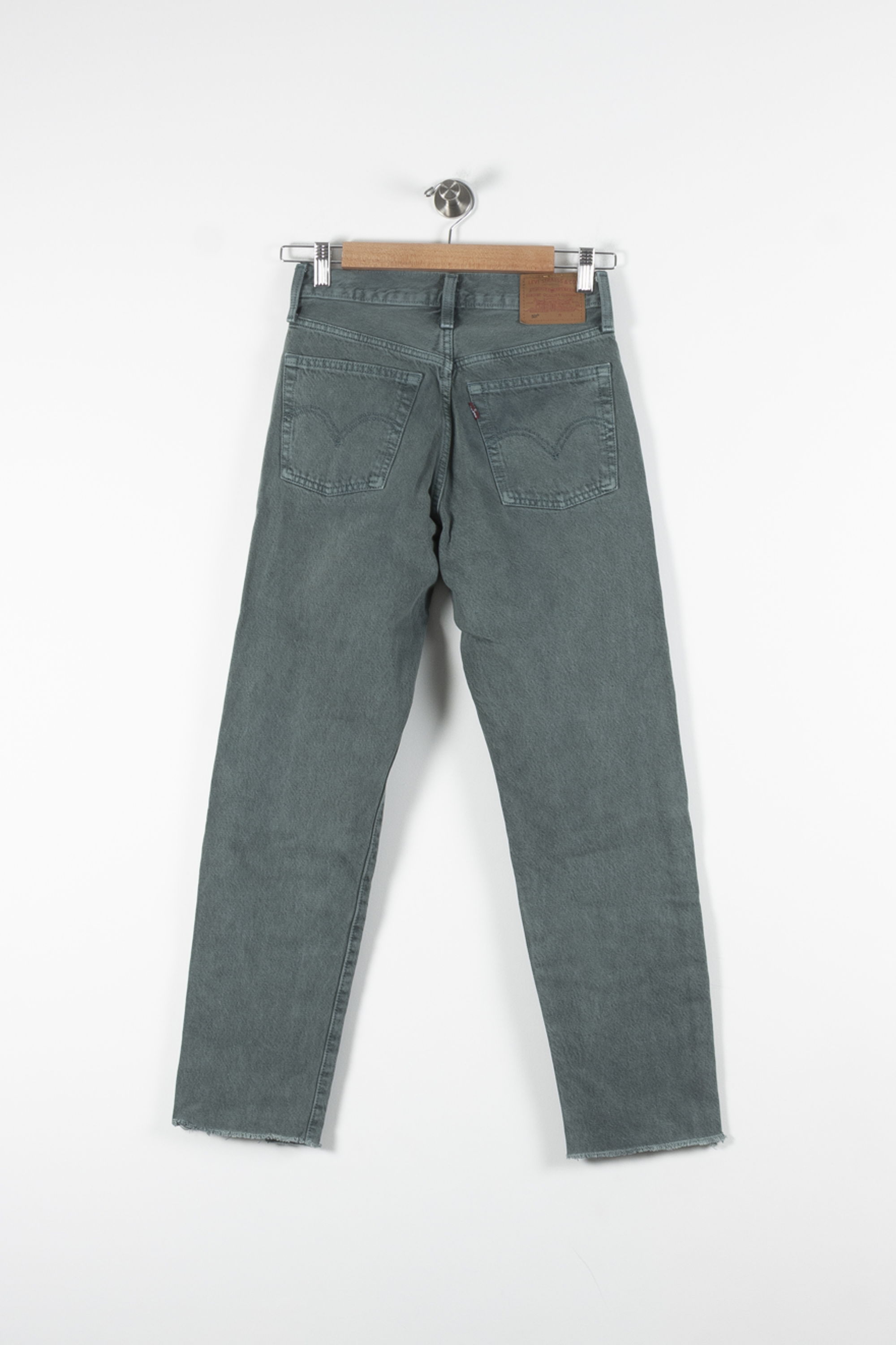 Cropped slim jeans with studs LEVI'S - Seconde main Green