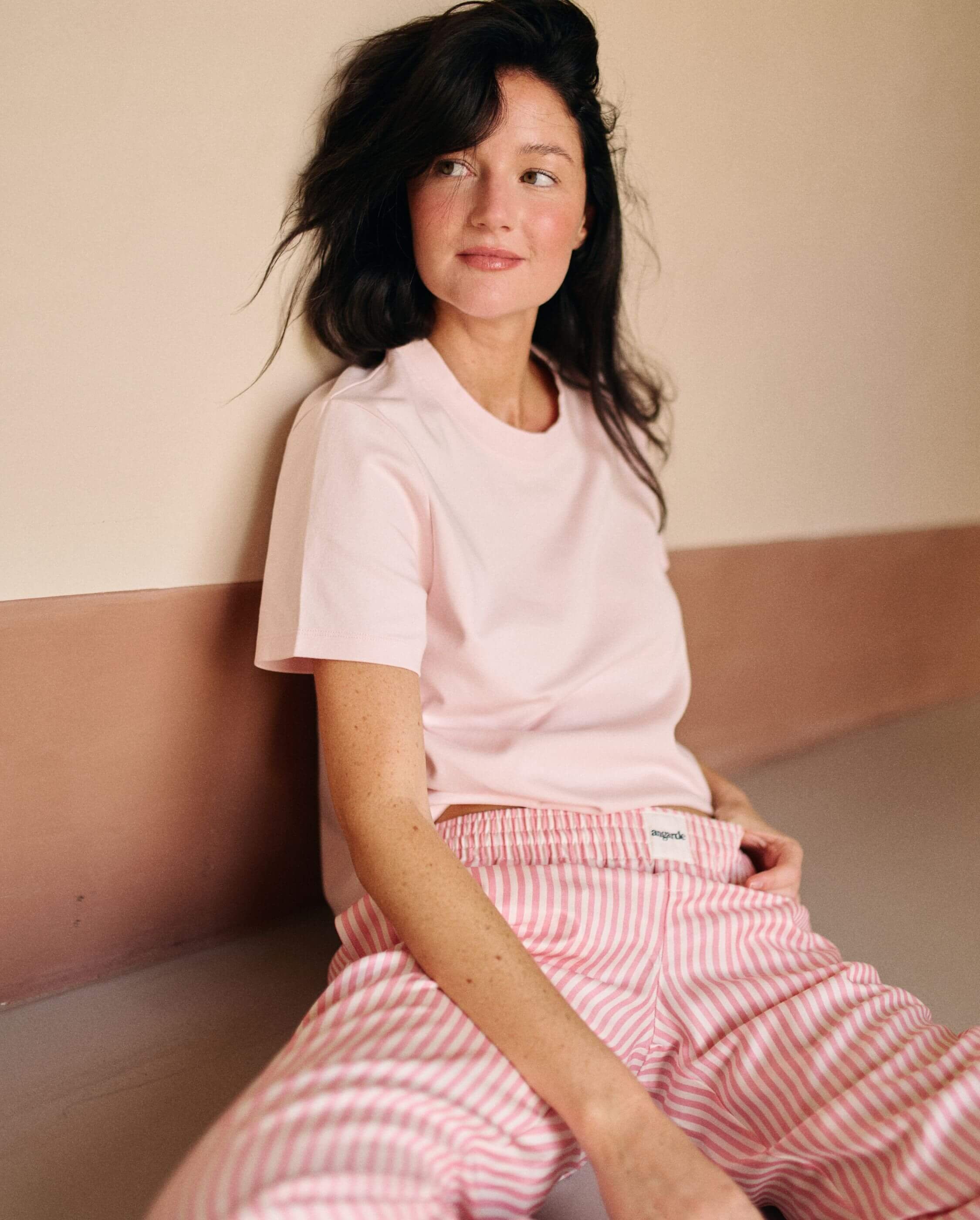 Women's organic cotton T-shirt, pink ANGARDE Pink